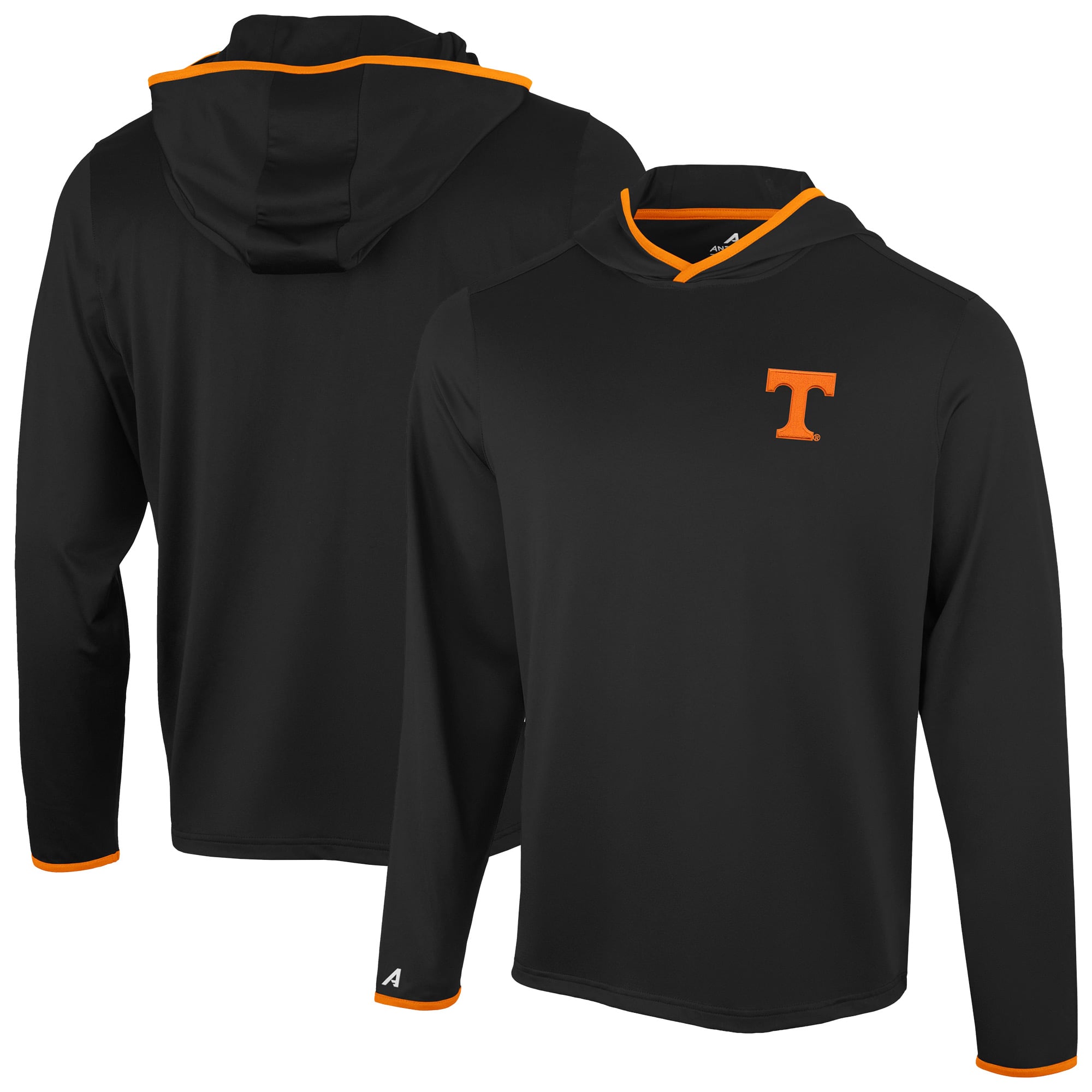 T-shirt à capuche manches longues Antigua Black Tennessee Volunteers Brink Color Pop pour homme