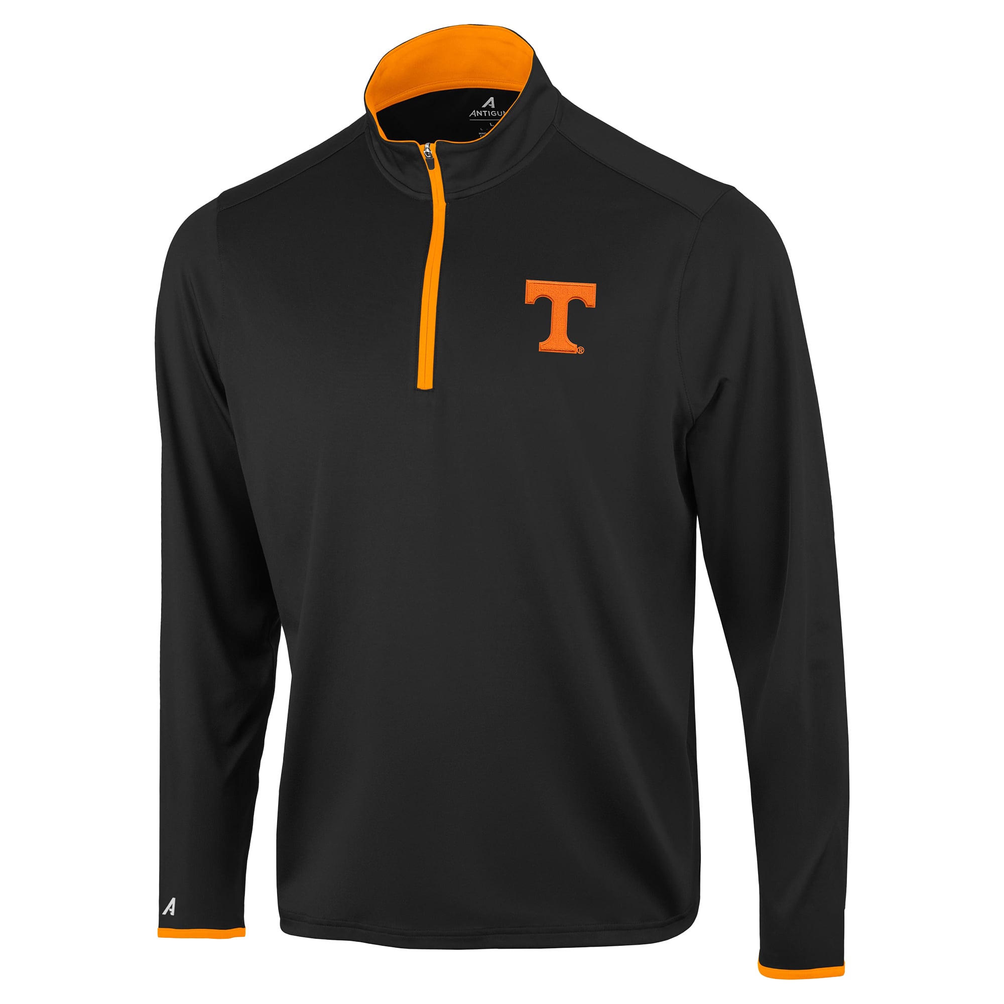Pull à col zippé Antigua Black Tennessee Volunteers Brink Color Pop pour homme