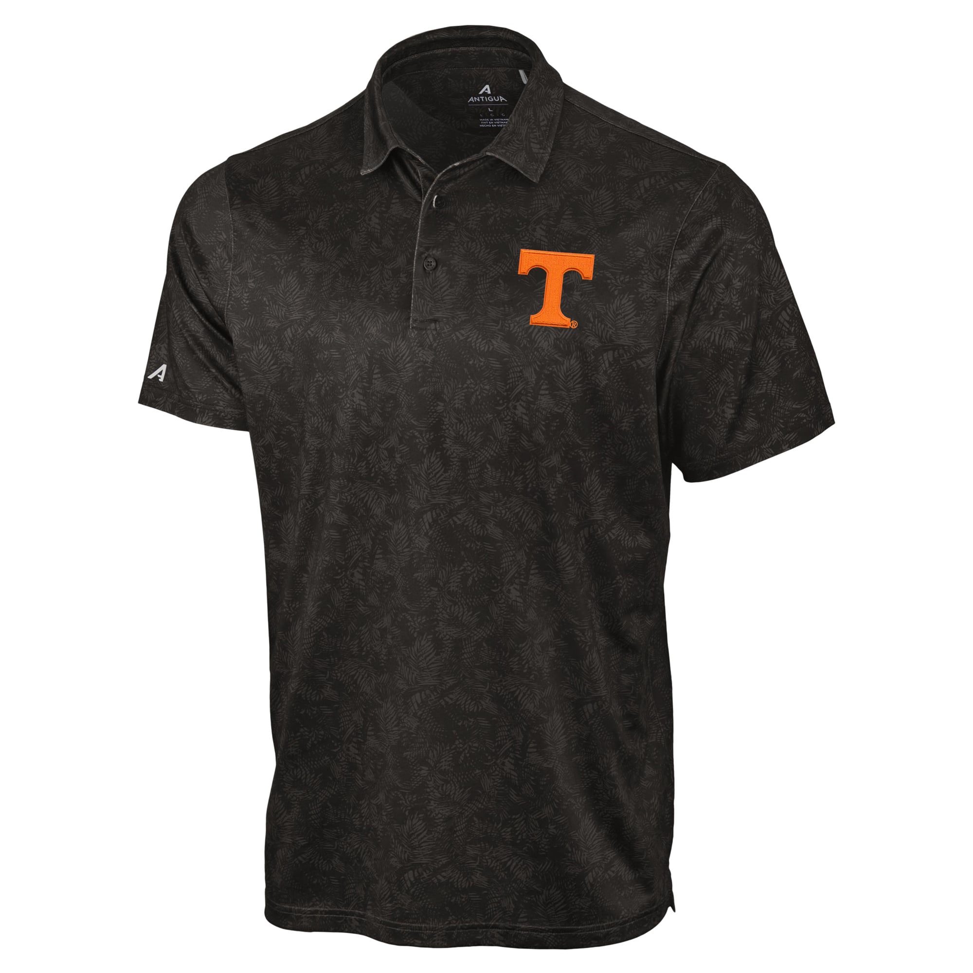 Polo Antigua noir pour homme, modèle Tennessee Volunteers Lush