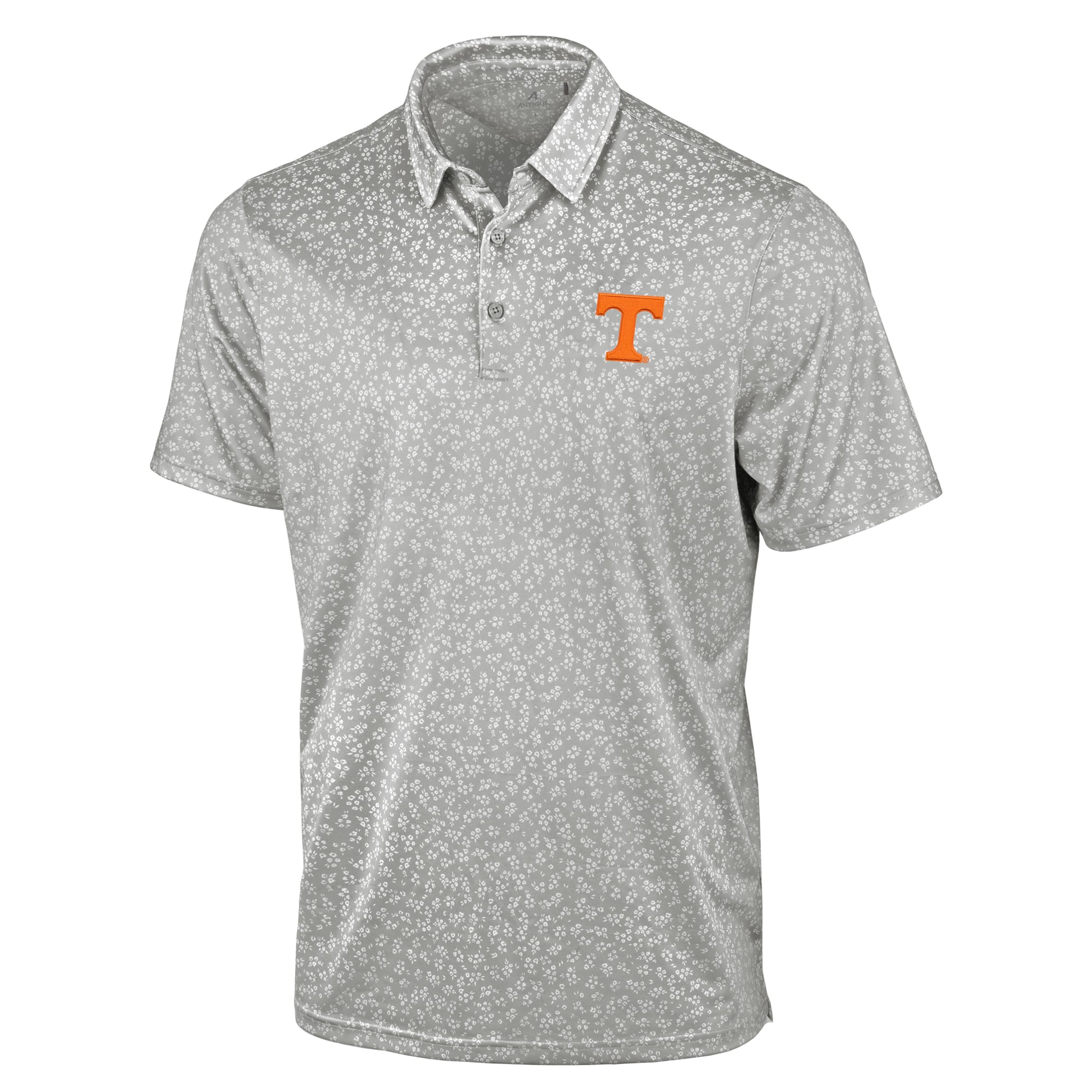 Men's Antigua Gray Tennessee Volunteers Mono Floral Polo