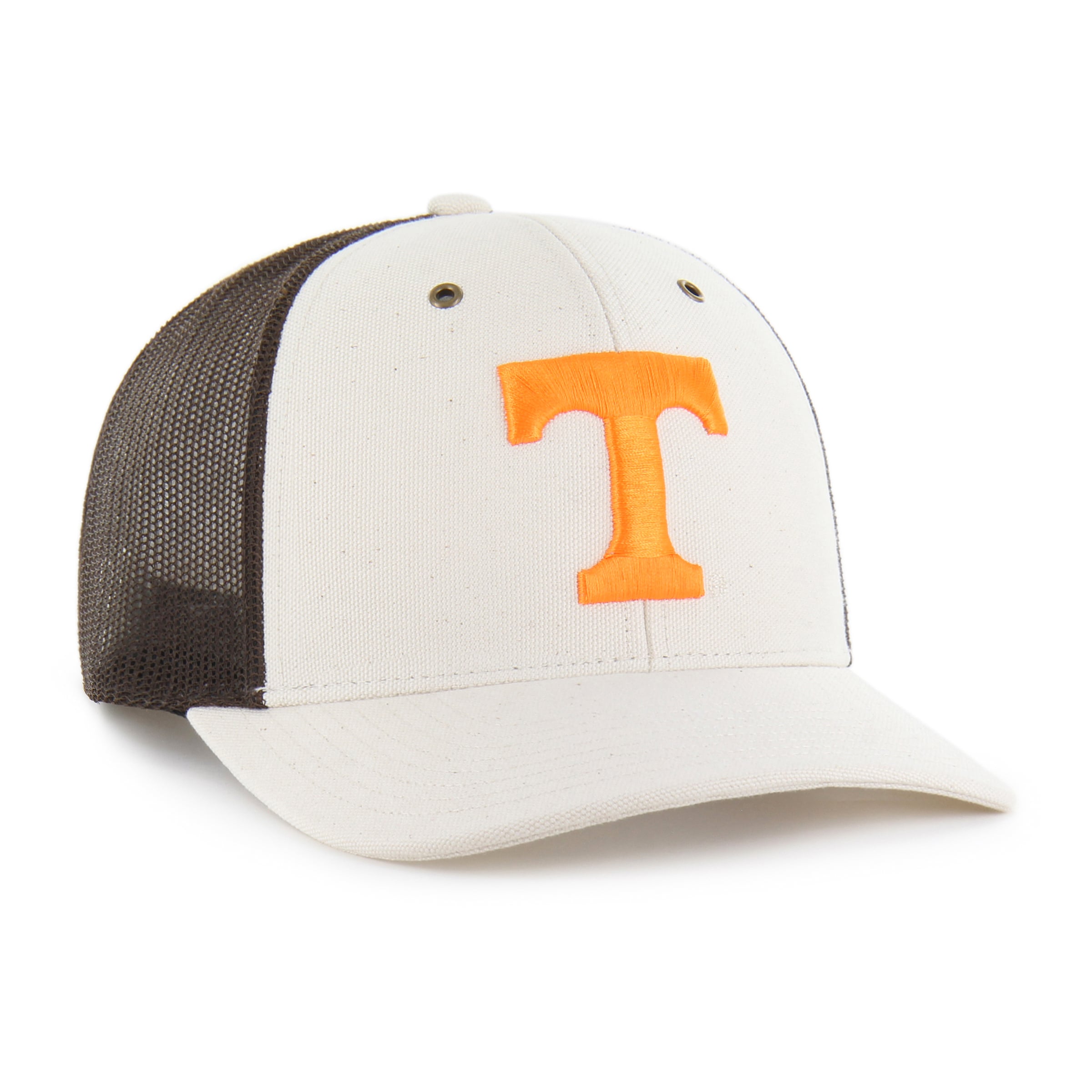 Men's Carhartt x '47 Natural/Brown Tennessee Volunteers Undyed Trucker Adjustable Hat