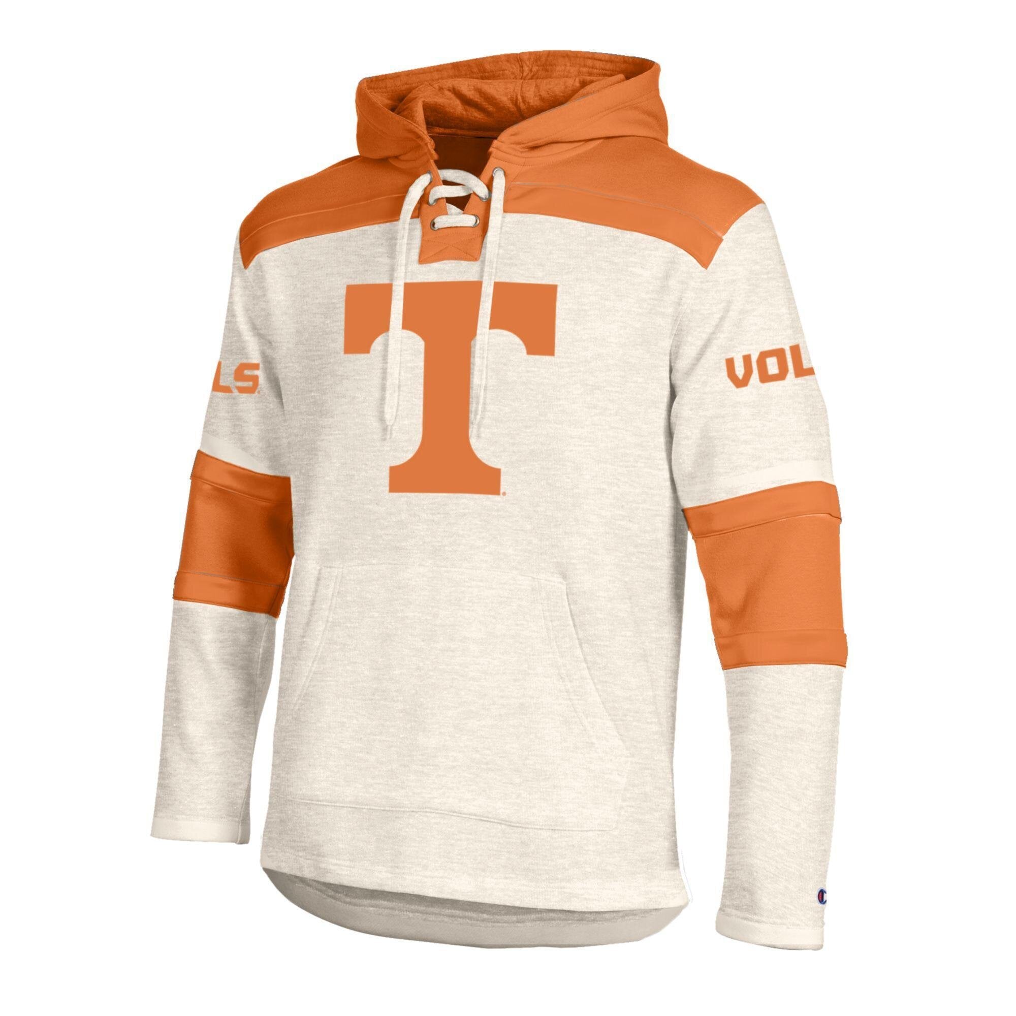 Sweat à capuche en polaire lacets couleur crème Champion Tennessee Volunteers pour homme