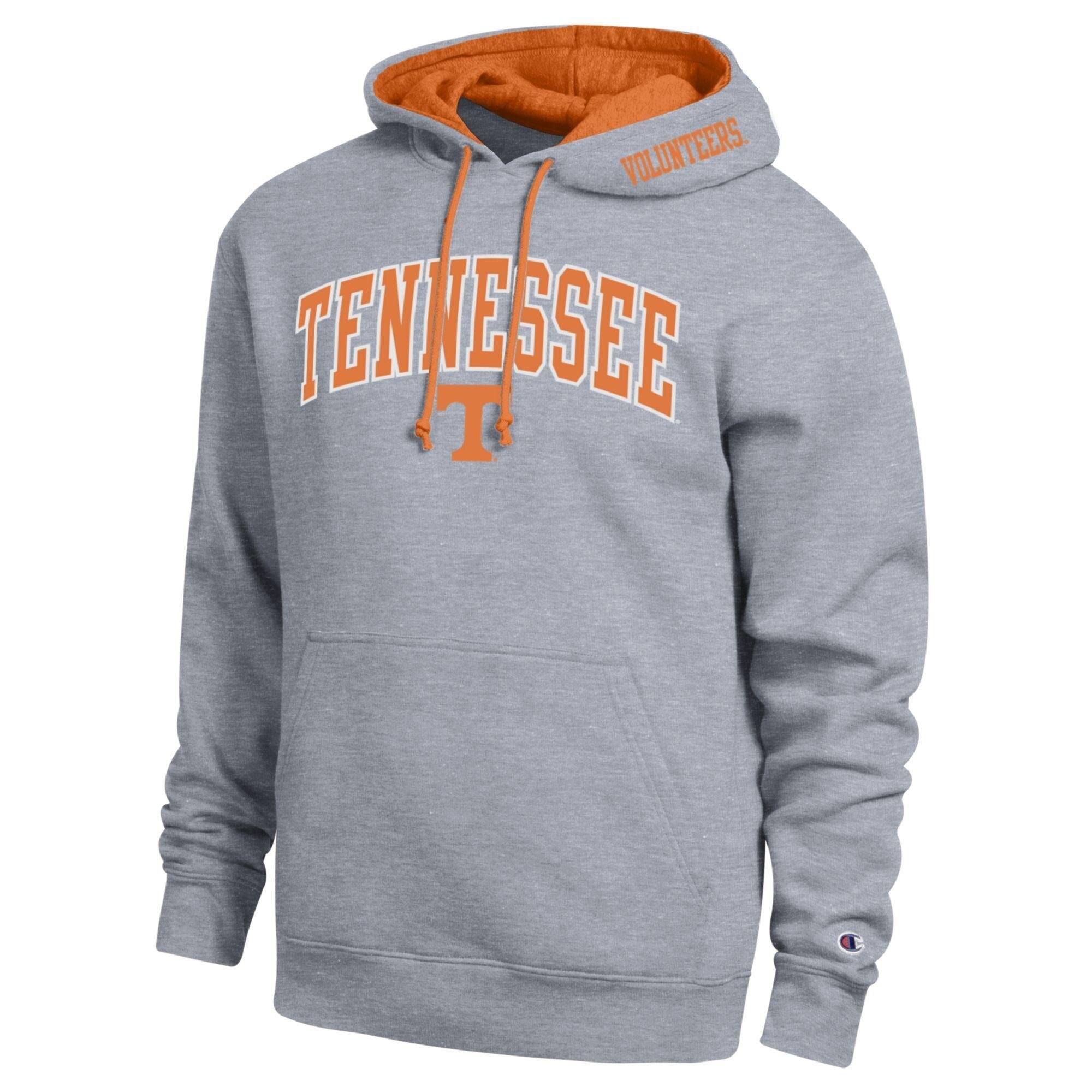 Men's Champion Heather Gray Tennessee Volunteers Arch Tackle Twill Hoodie