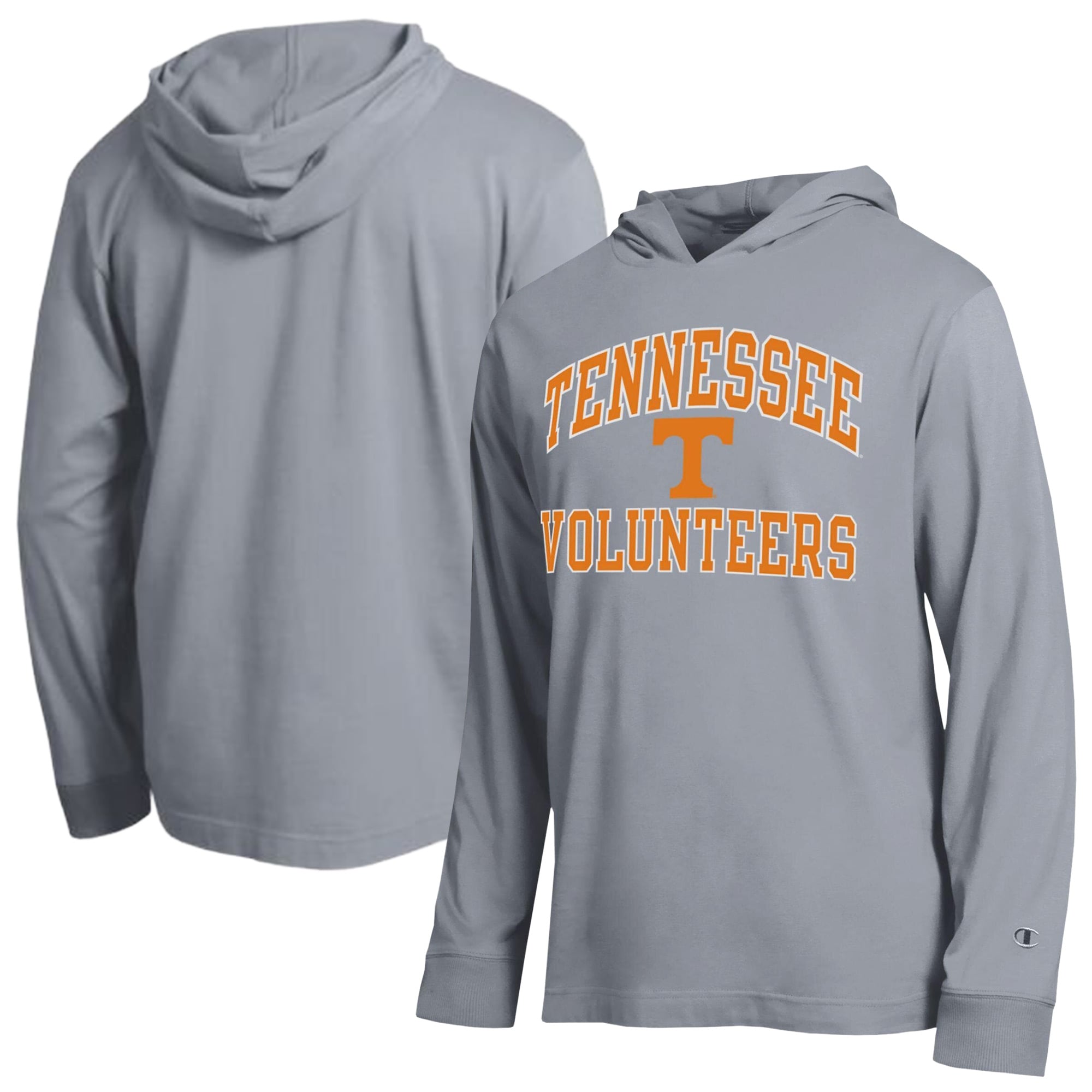 Men's Champion Heather Gray Tennessee Volunteers High Motor All-Star Long Sleeve Hooded T-Shirt