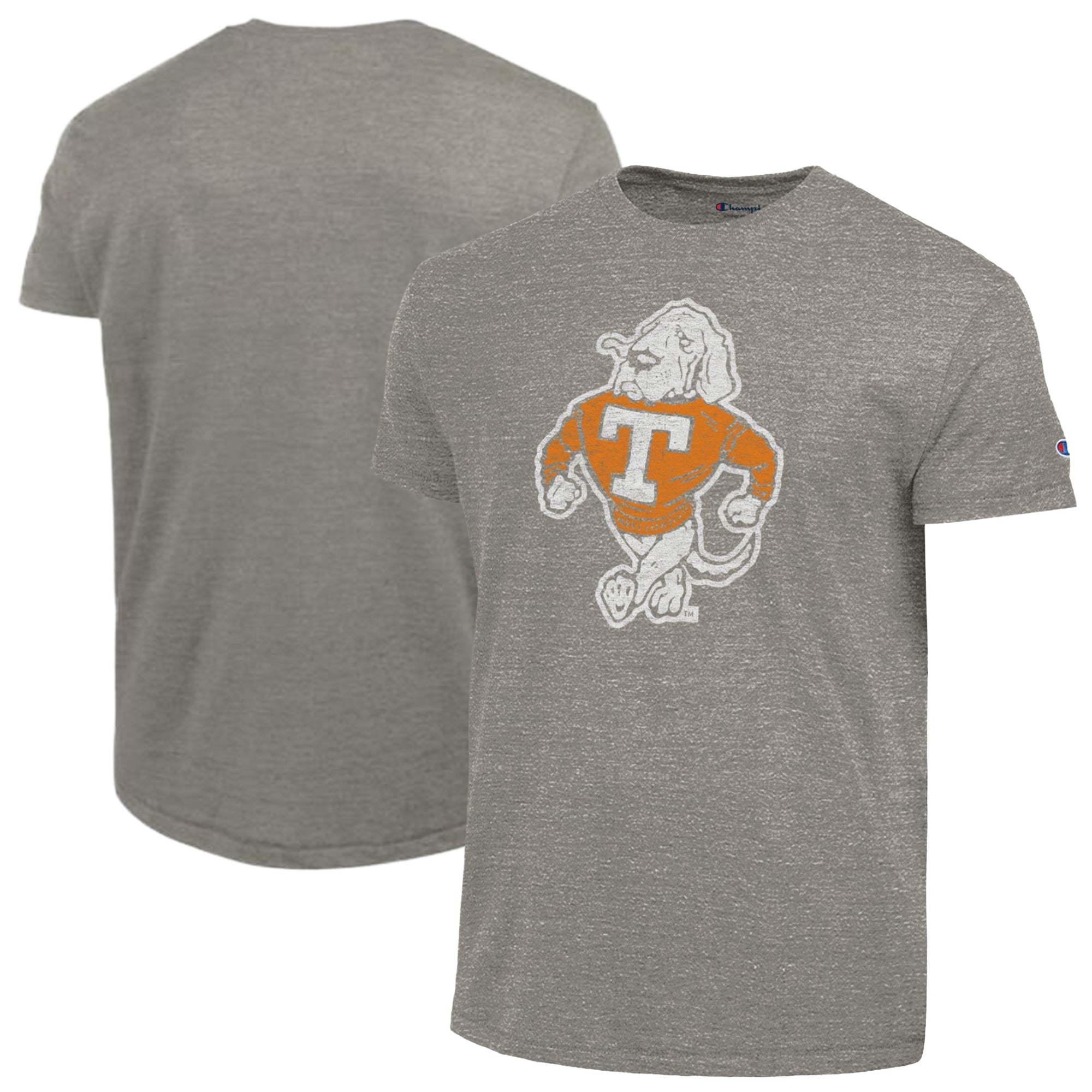 T-shirt Champion pour homme, gris chiné, Tennessee Volunteers, style vintage Triumph Tri-Blend