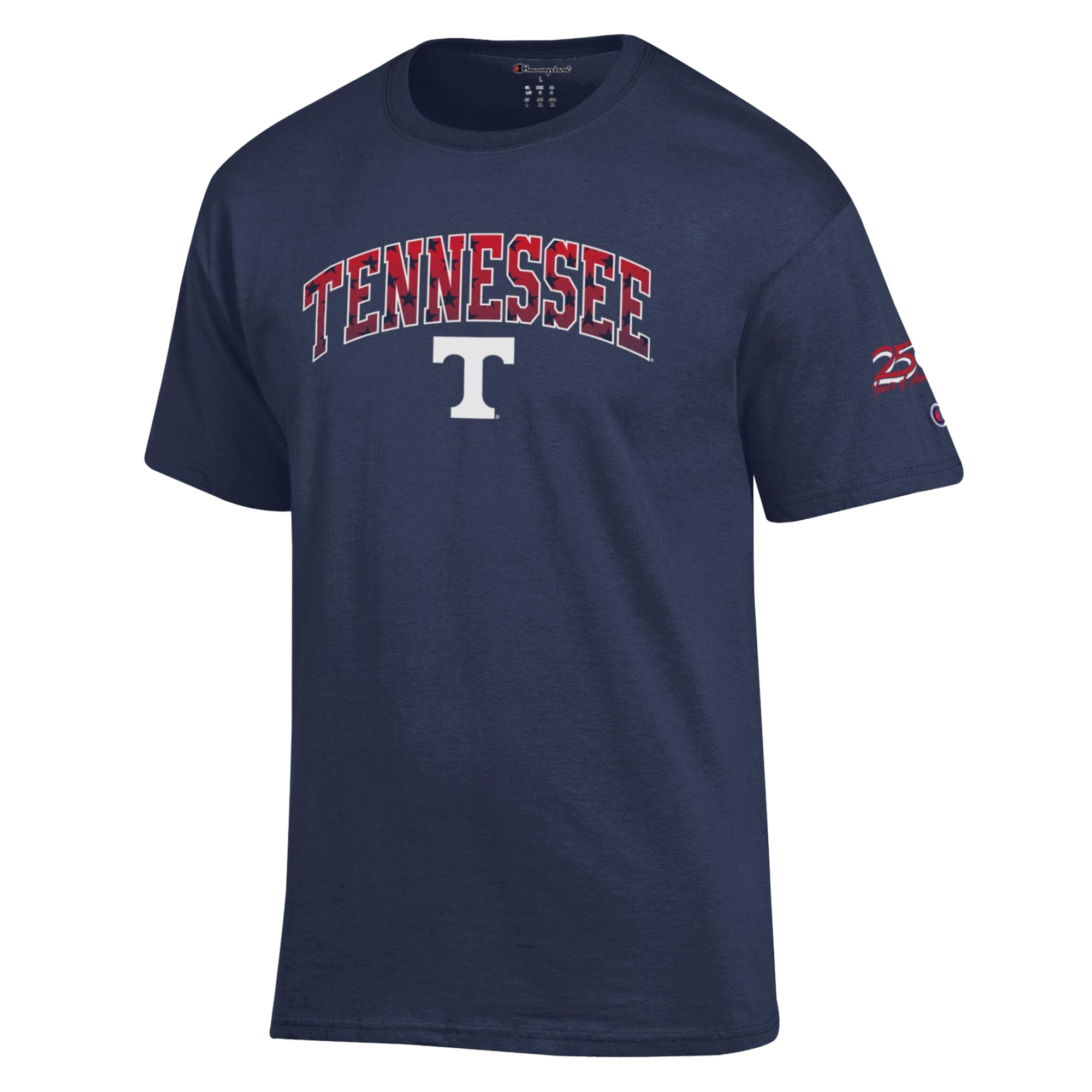Men's Champion Navy Tennessee Volunteers Americana 250th Arch T-Shirt