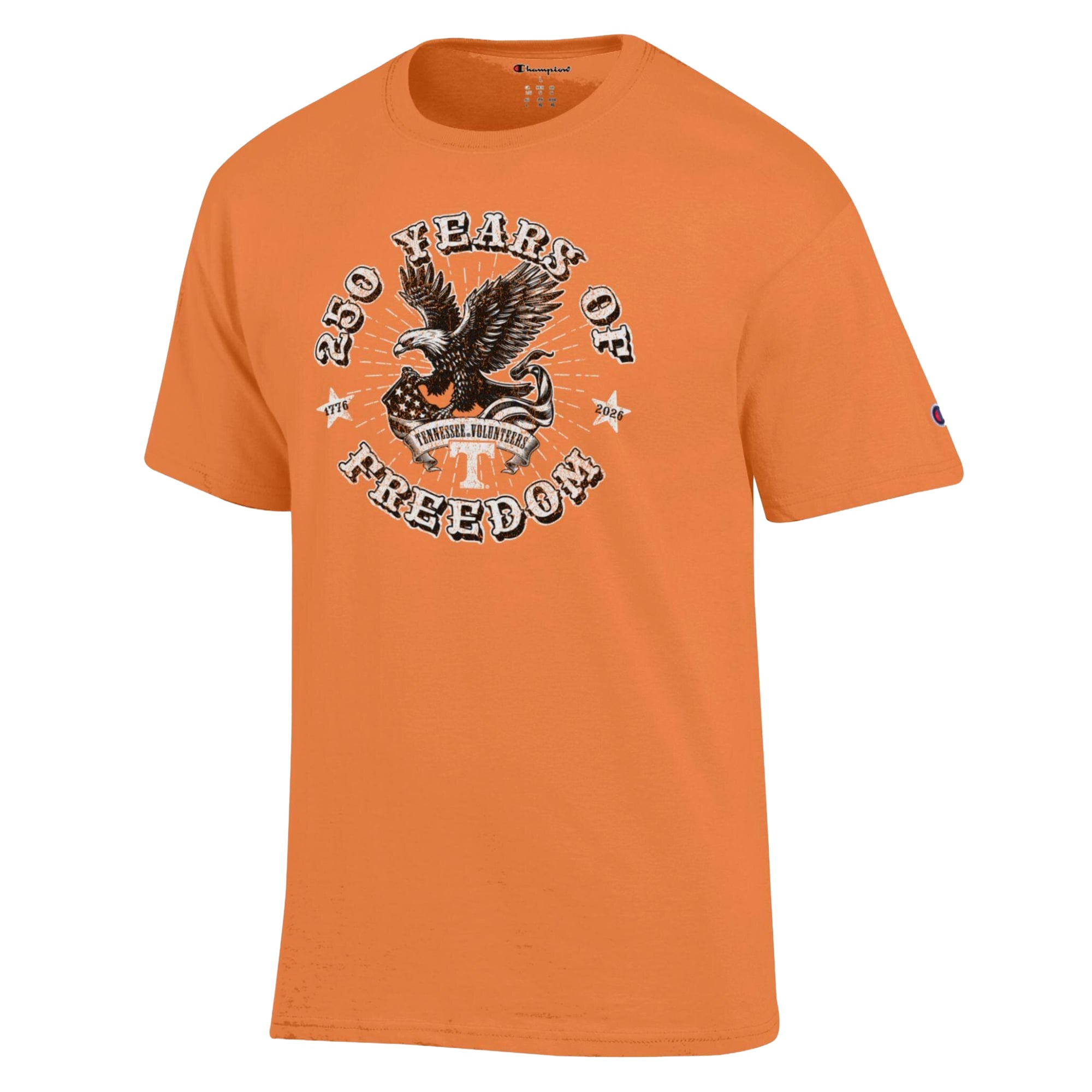 Men's Champion  Tennessee Orange Volunteers Americana 250 Years of Freedom Tonal T-Shirt