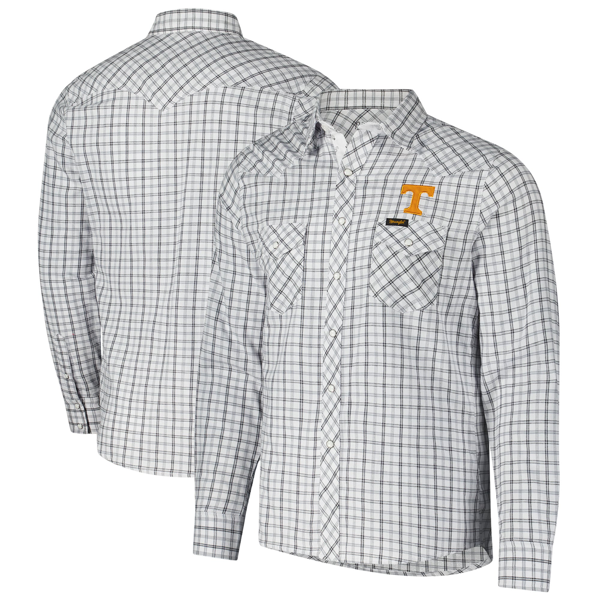 Chemise à manches longues et boutons-pression Colosseum x Wrangler White Tennessee Volunteers pour hommes