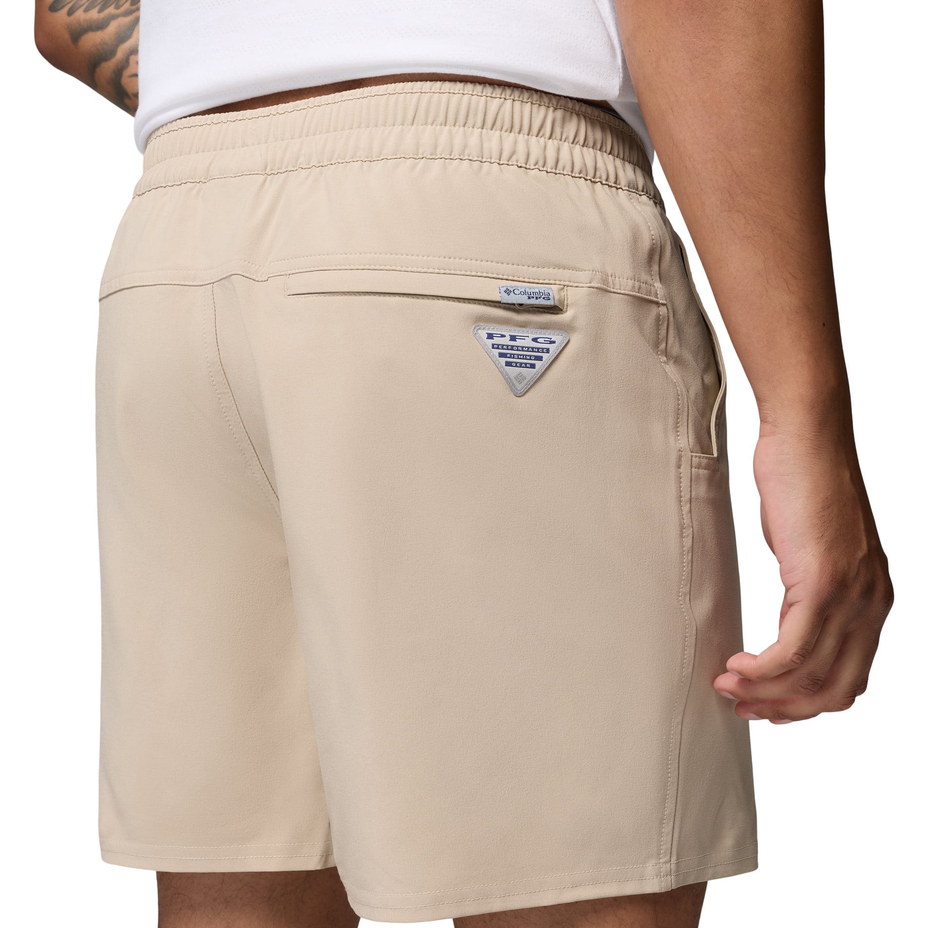 Men's Columbia Natural Tennessee Volunteers PFG Terminal Roamer™ Omni-Shade™ Stretch Shorts