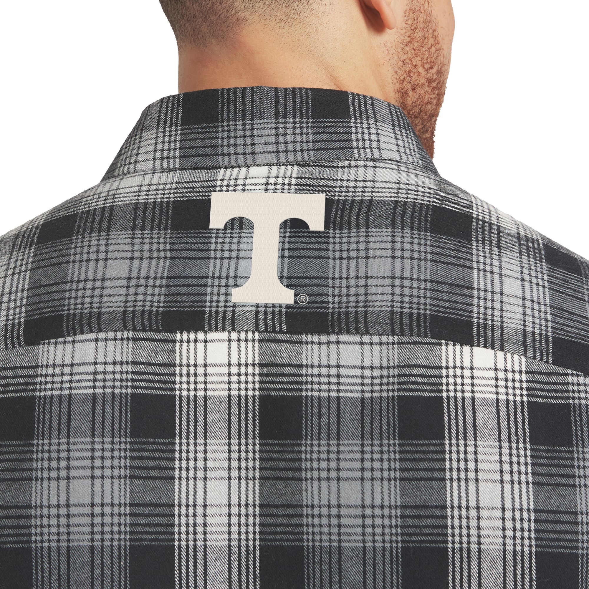 Chemise à carreaux manches longues boutonnée, collection Darius Rucker pour homme par Fanatics, Tennessee Volunteers, noire