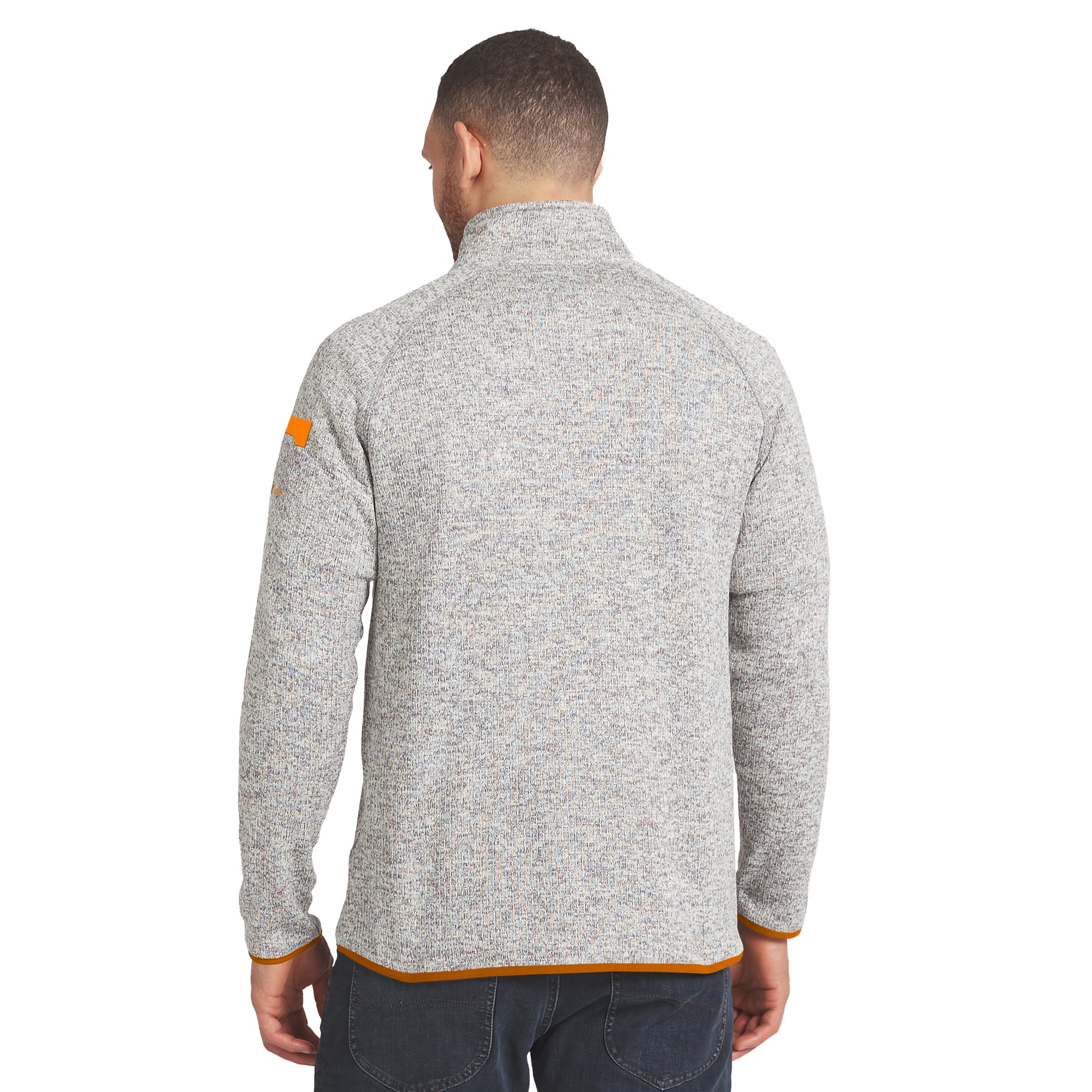 Pull en maille à col zippé gris de la collection Darius Rucker pour homme par Fanatics, aux couleurs des Tennessee Volunteers.