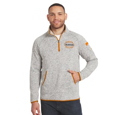 Tennessee Volunteers Darius Rucker Collection by Fanatics Sweater Knit Quarter-Zip Pullover - Gray