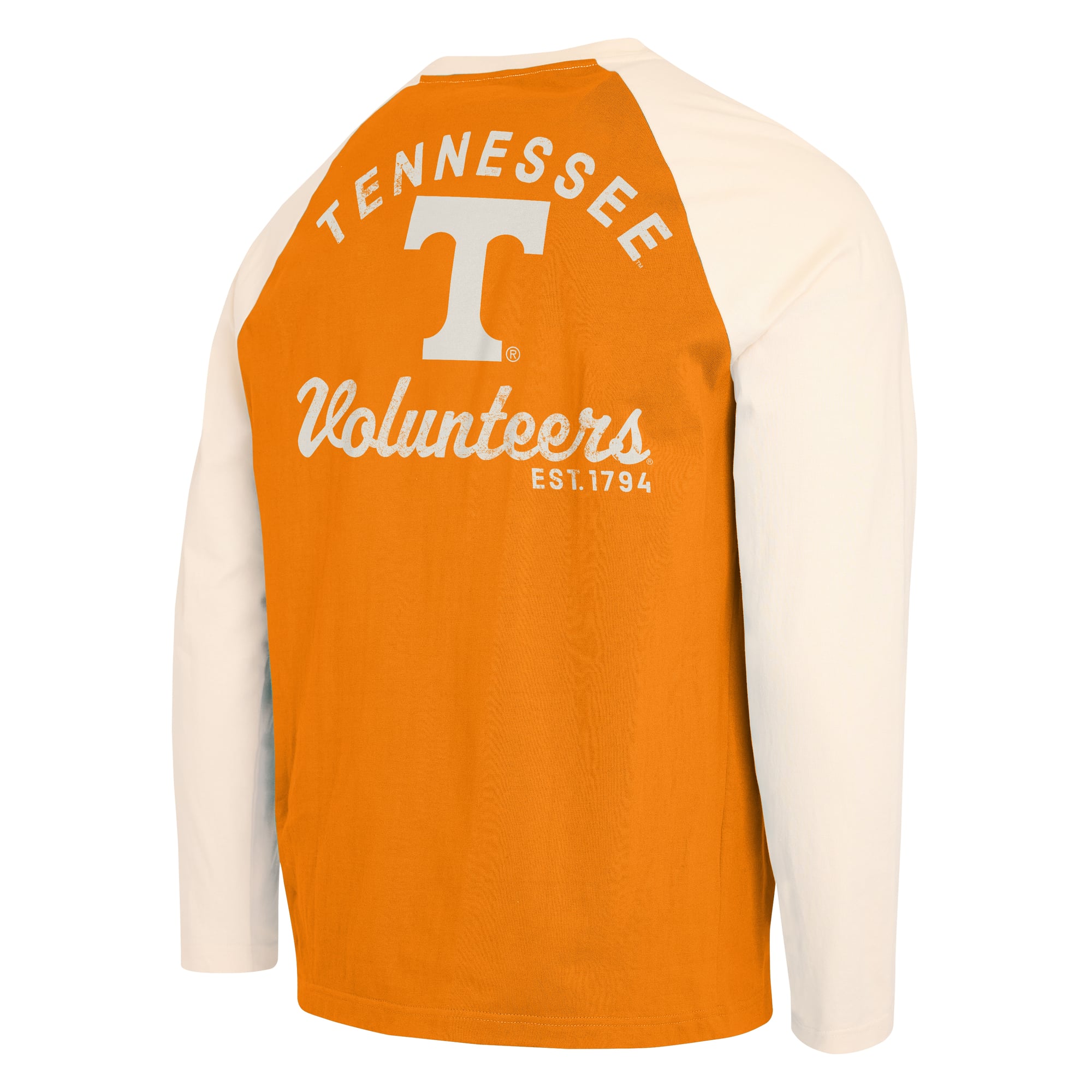Collection Darius Rucker pour homme par Fanatics Tennessee - T-shirt Henley à manches longues raglan orange/blanc des Volunteers