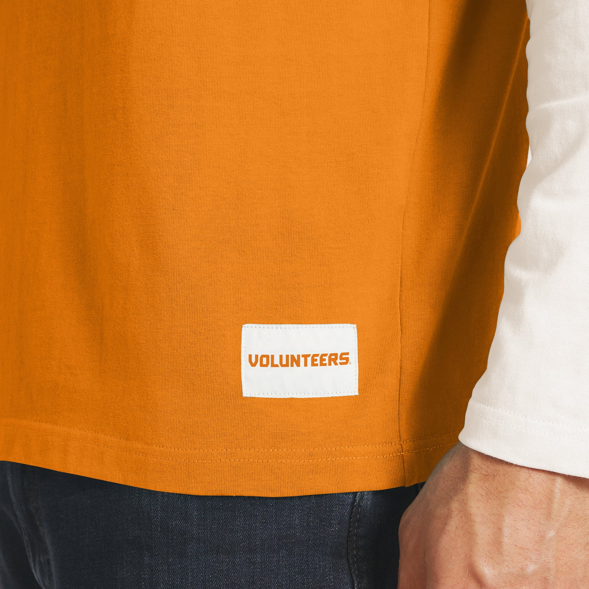 Collection Darius Rucker pour homme par Fanatics Tennessee - T-shirt Henley à manches longues raglan orange/blanc des Volunteers