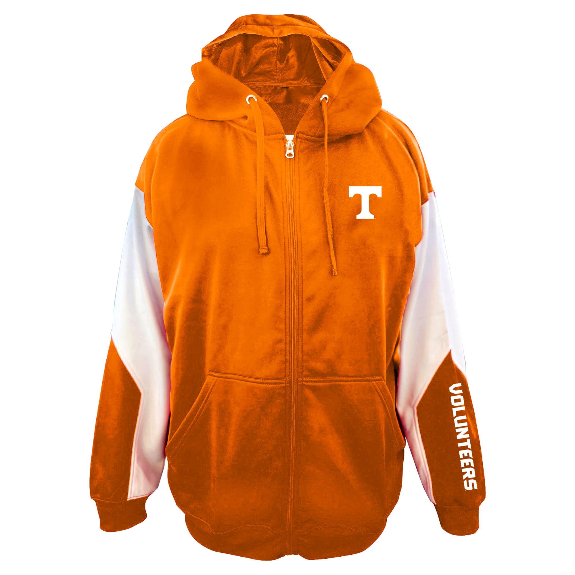 Sweat à capuche zippé Fanatics Tennessee Orange Volunteers pour homme, grandes tailles, manches courtes.