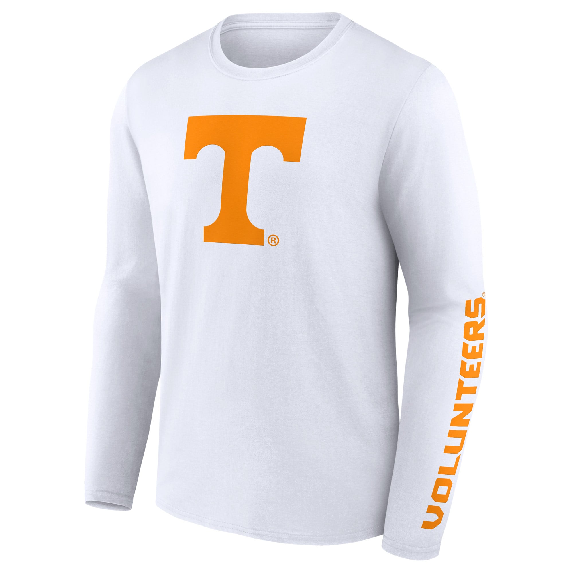 Men's Fanatics White Tennessee Volunteers Double Time 2-Hit Long Sleeve T-Shirt