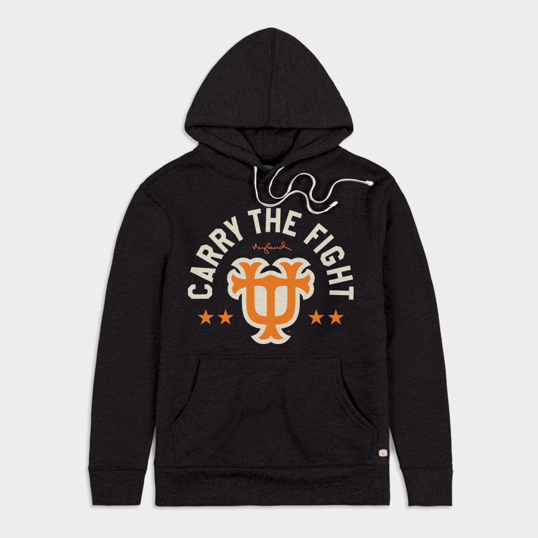Sweat à capuche en polaire tri-blend noire Homefield pour homme, Tennessee Volunteers Carry The Fight