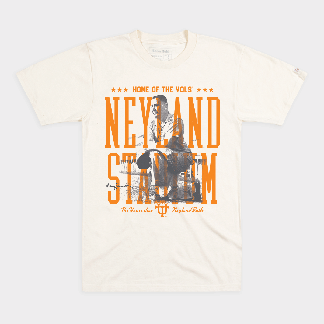 T-shirt Homefield Cream pour hommes des Tennessee Volunteers, stade Neyland