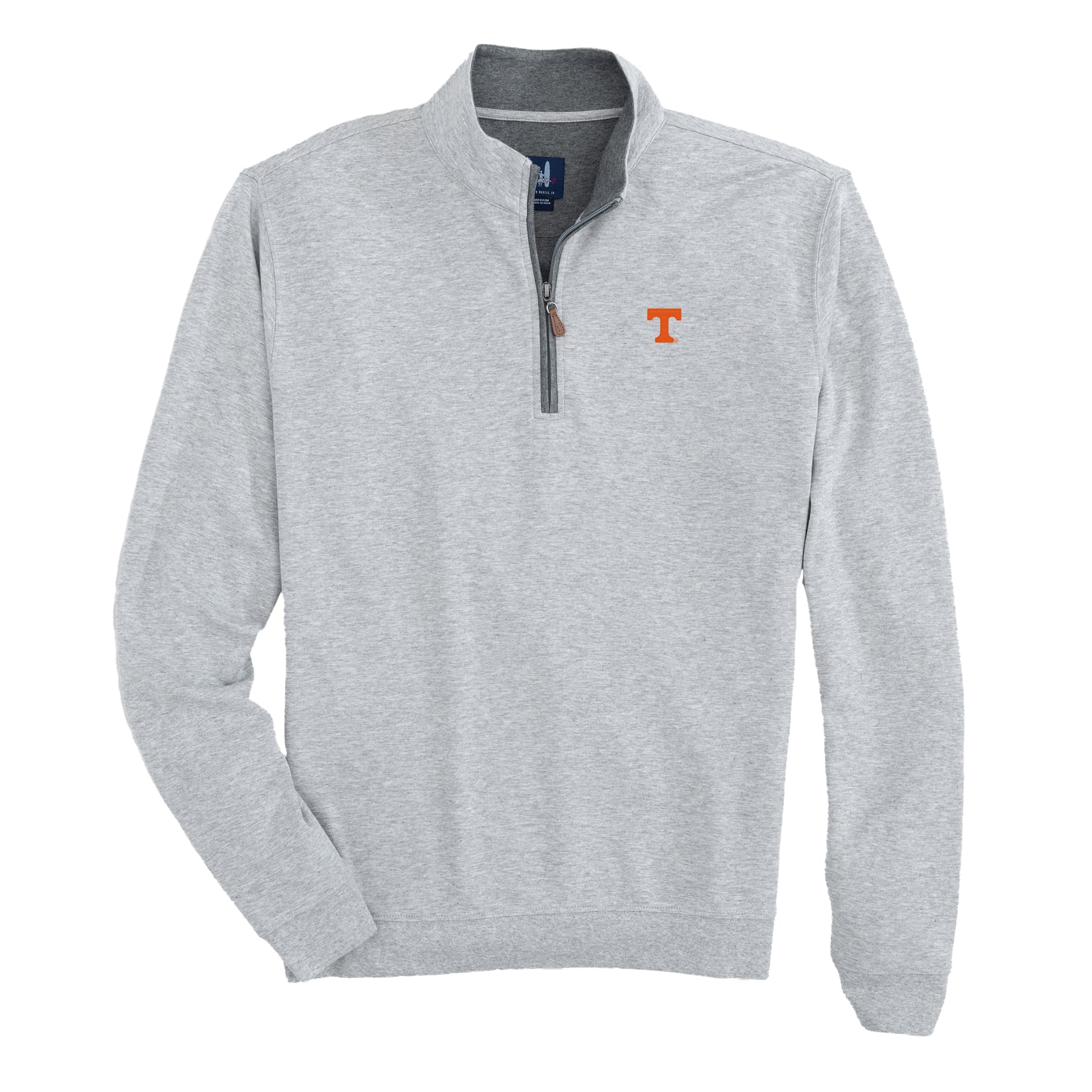 Pull-over à col zippé Sully en mélange de trois matières, gris, pour homme, la marque johnnie-O Tennessee Volunteers.