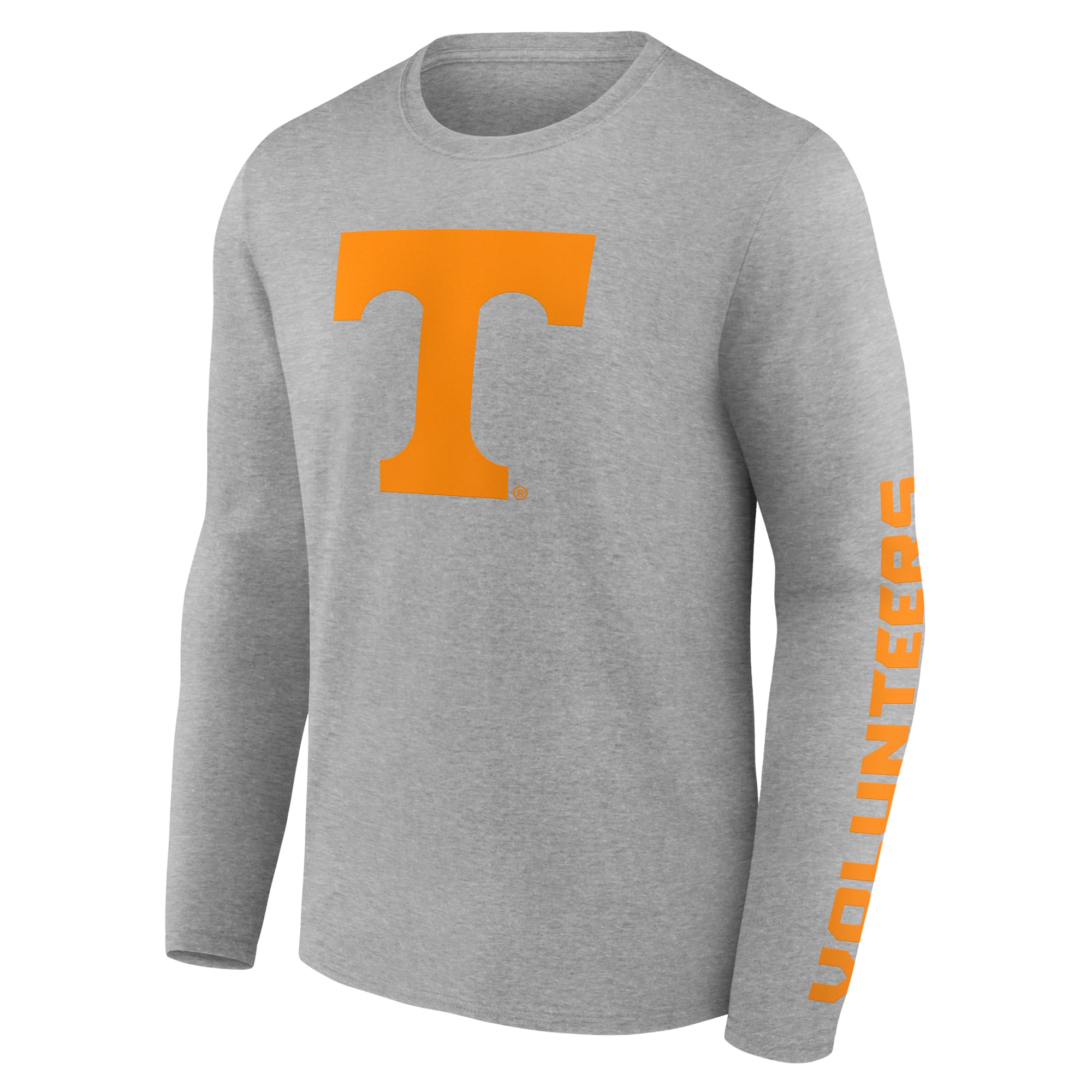 Men's Logo Athletic Heather Gray Tennessee Volunteers Primary Long Sleeve T-Shirt