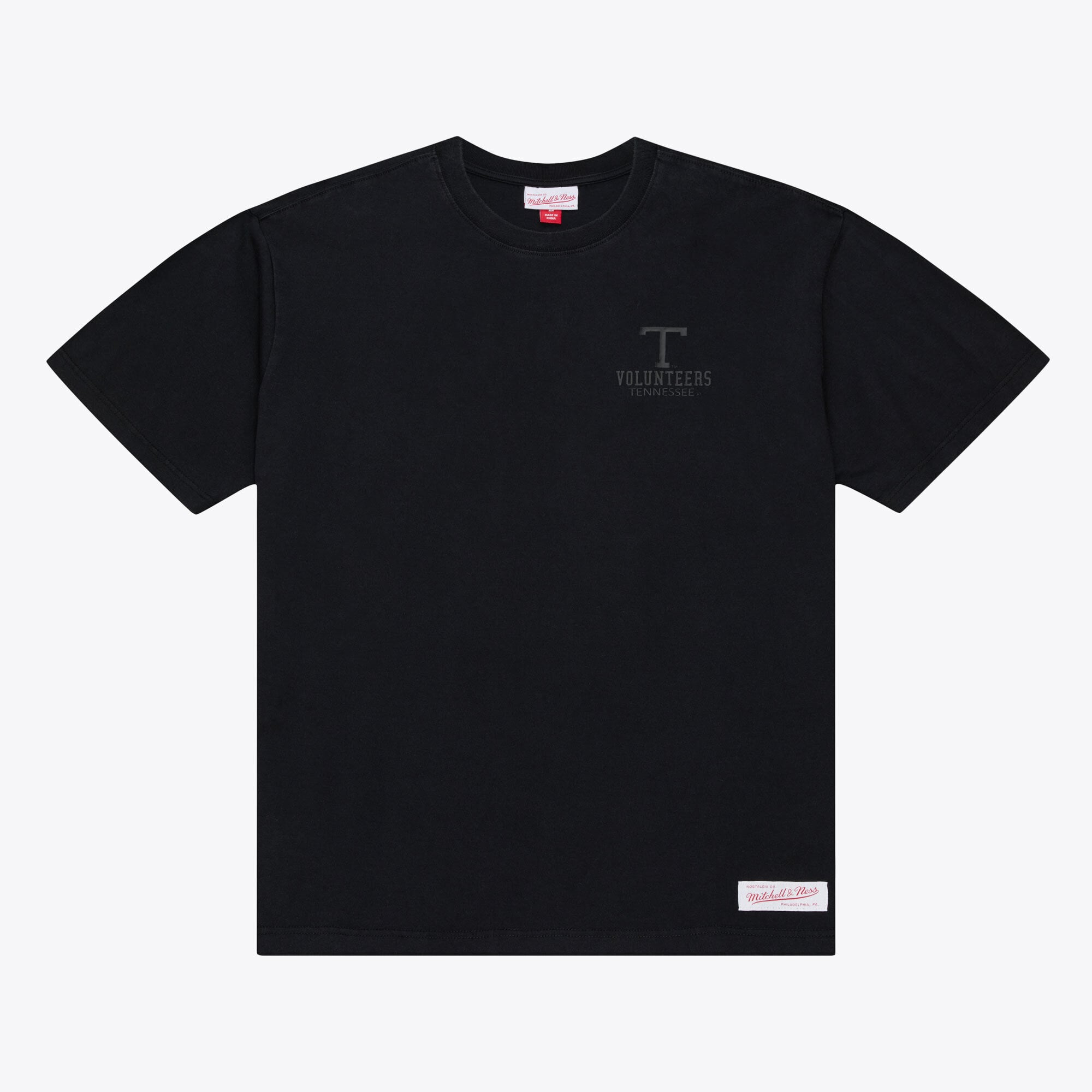 Men's Mitchell & Ness  Black Tennessee Volunteers Monochrome Icon T-Shirt