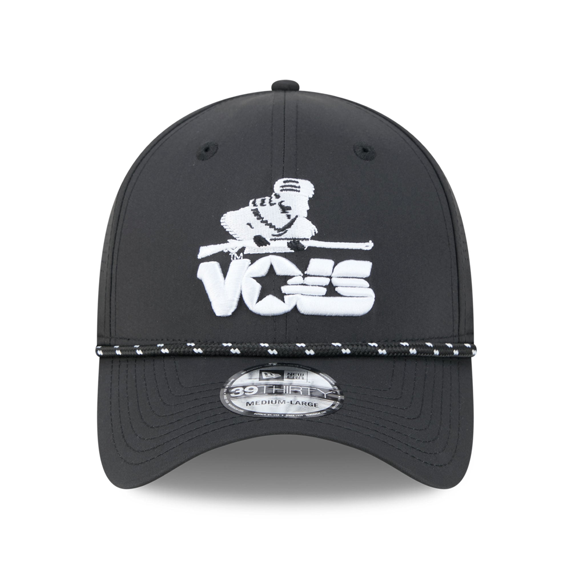Casquette extensible New Era noire Tennessee Volunteers Vault Inline Performance Rope 39THIRTY pour homme