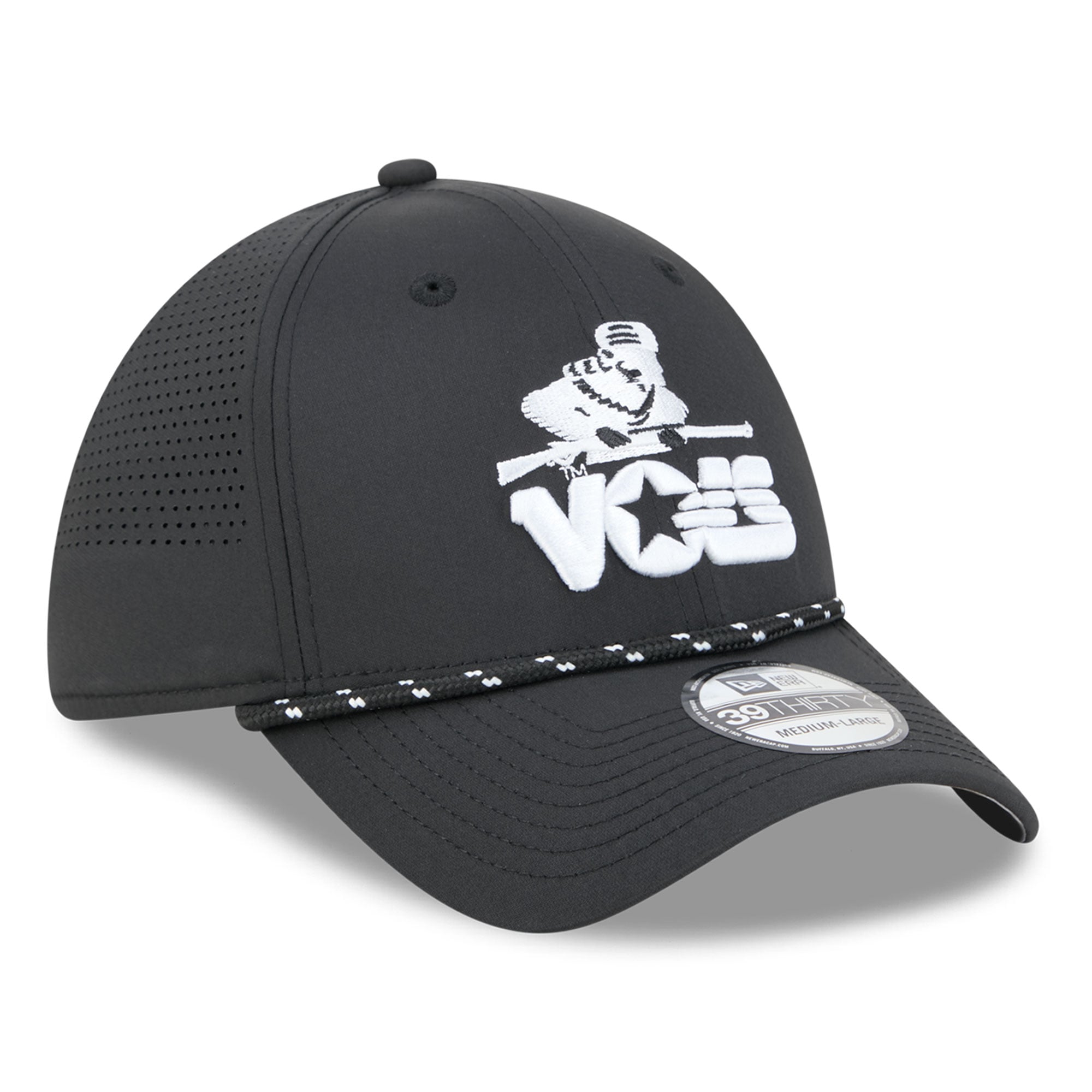 Casquette extensible New Era noire Tennessee Volunteers Vault Inline Performance Rope 39THIRTY pour homme