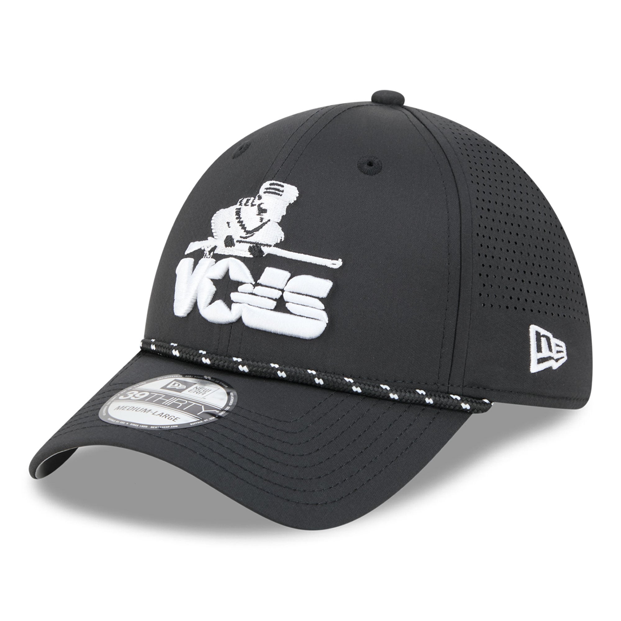 Casquette extensible New Era noire Tennessee Volunteers Vault Inline Performance Rope 39THIRTY pour homme