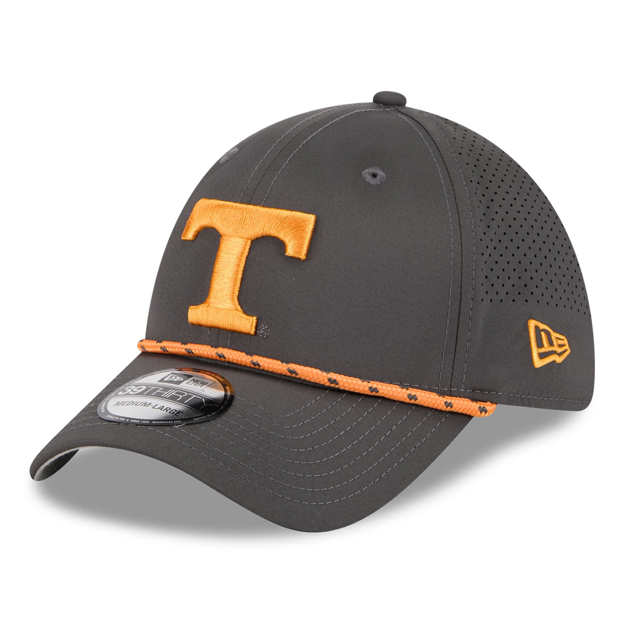 Casquette extensible New Era 39THIRTY pour homme, couleur anthracite, Tennessee Volunteers.