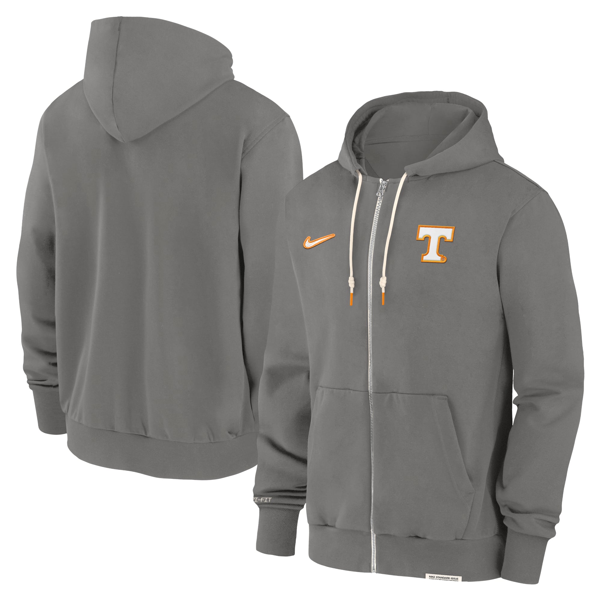 Sweat à capuche zippé Nike pour homme Tennessee Volunteers 2024 Sideline Player Performance gris chiné