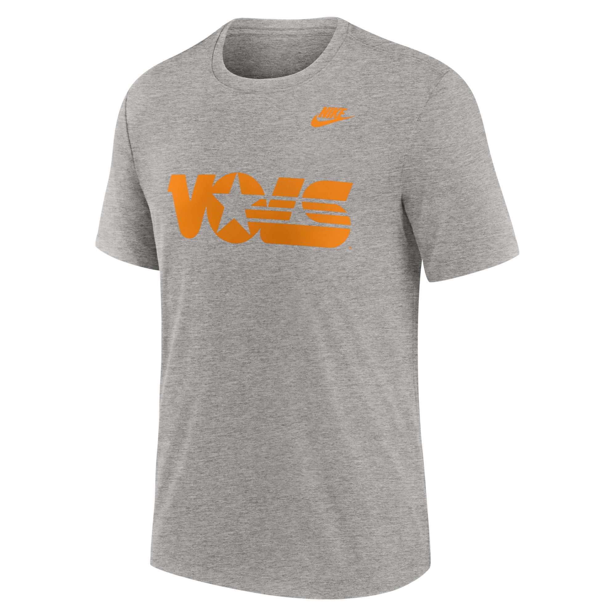 Men's Nike Heather Gray Tennessee Volunteers Blitz Legacy Primary Tri-Blend T-Shirt