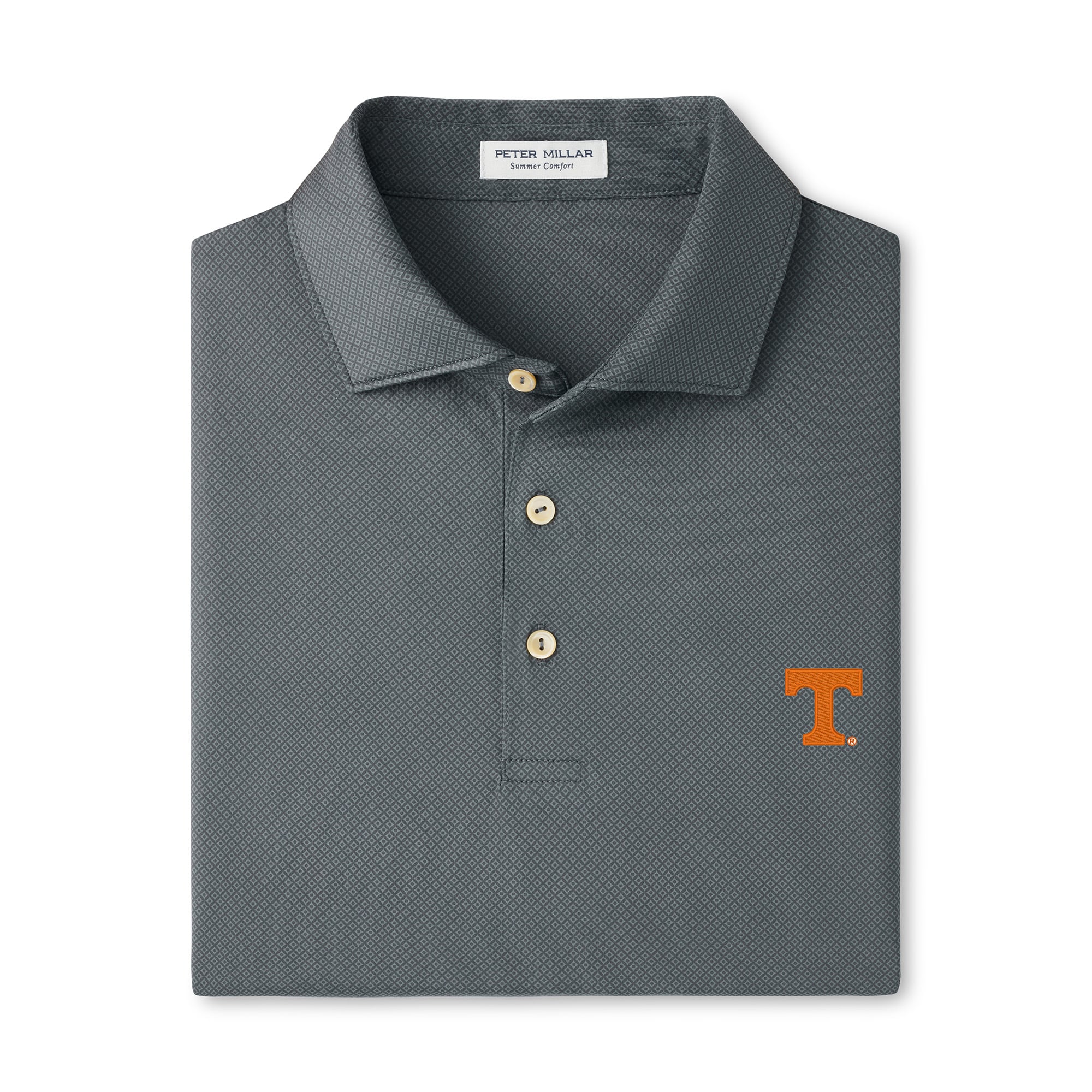 Polo de performance Peter Millar Gray Tennessee Volunteers Hugo pour homme