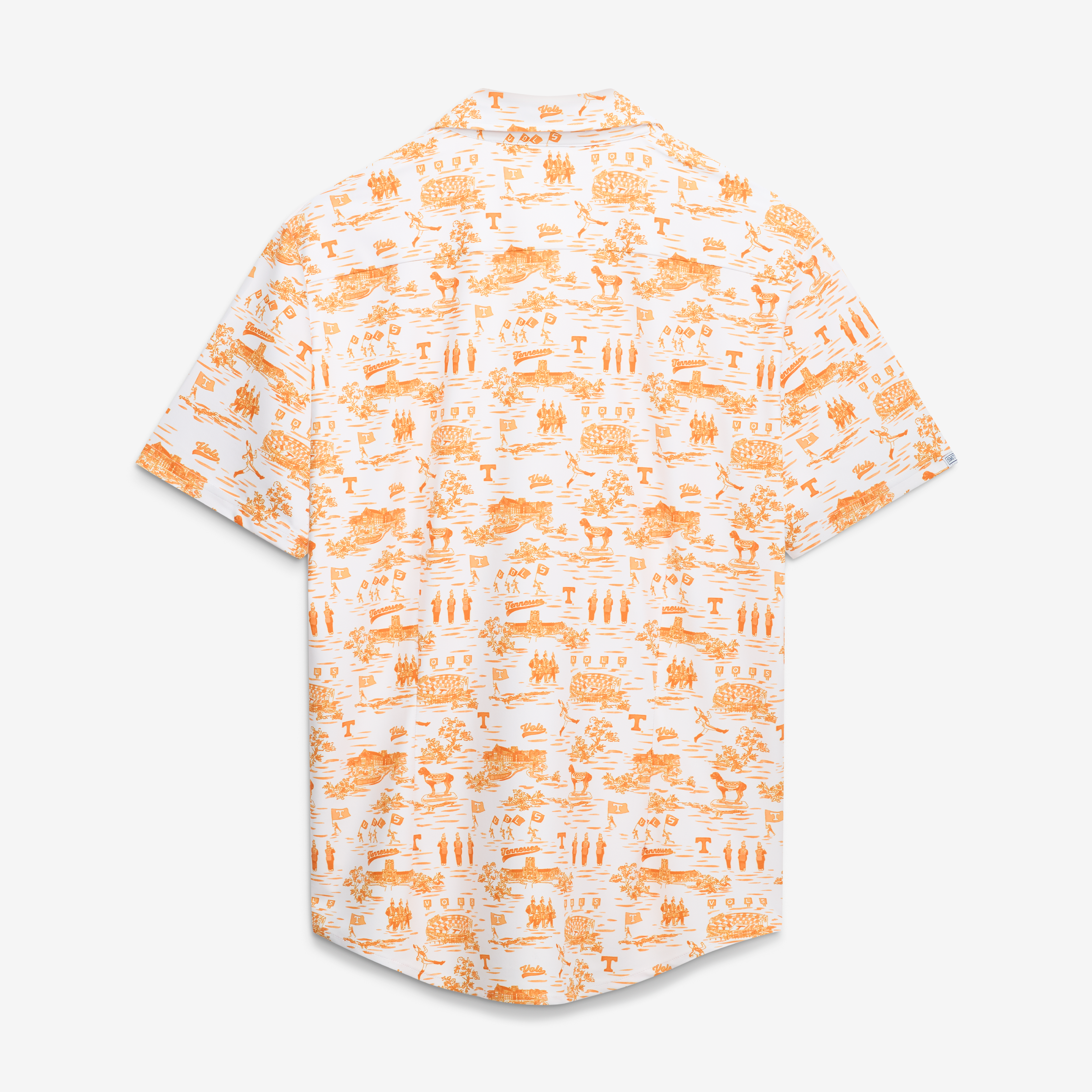 Men's Smith & Quinn White Tennessee Volunteers Toile Boatyard Button-Up Shirt