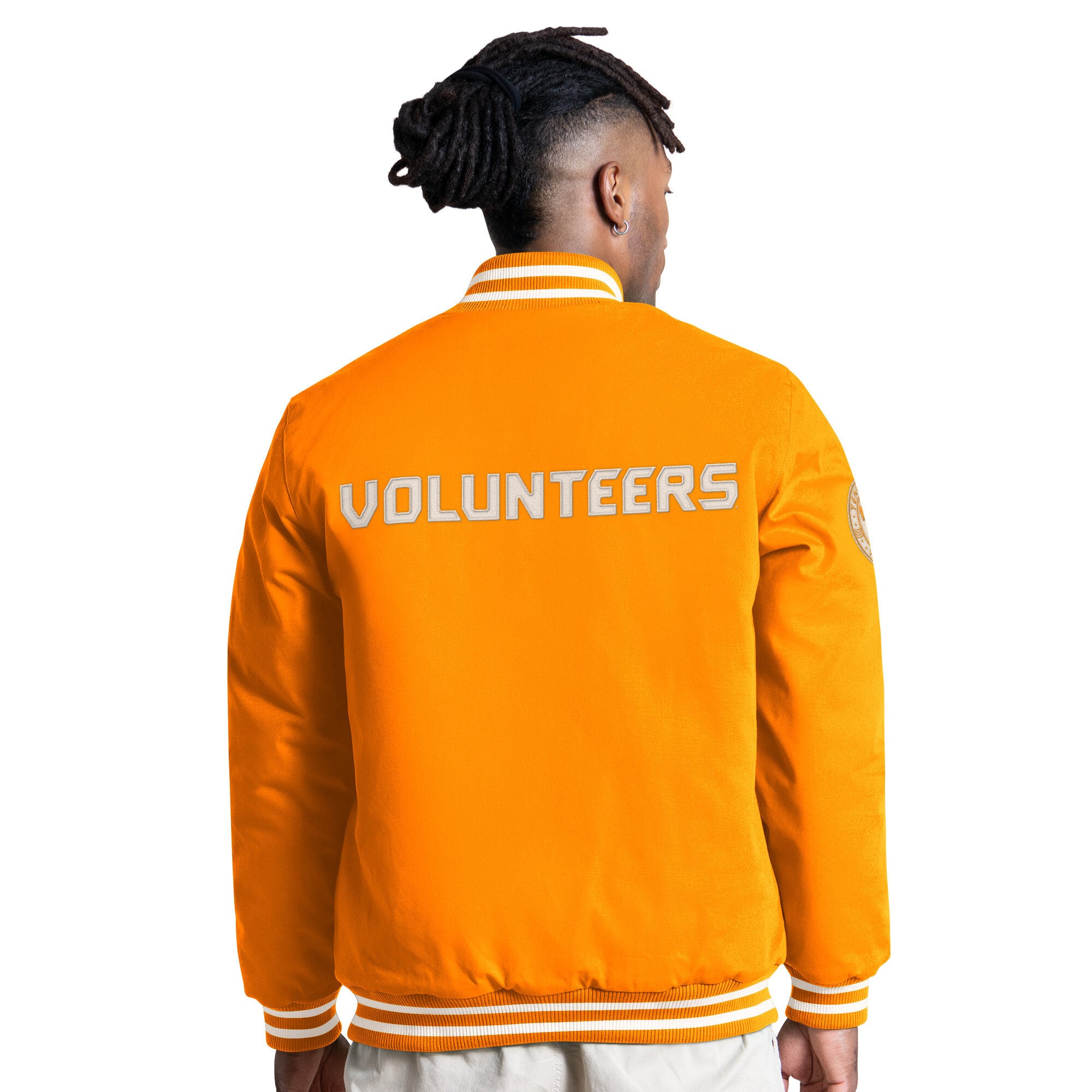 Men's Starter Tennessee Orange Volunteers Spectator Varsity Full Snap Jacket