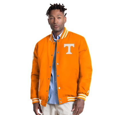 Tennessee Volunteers Starter Spectator Varsity Full Snap Jacket - Tennessee Orange