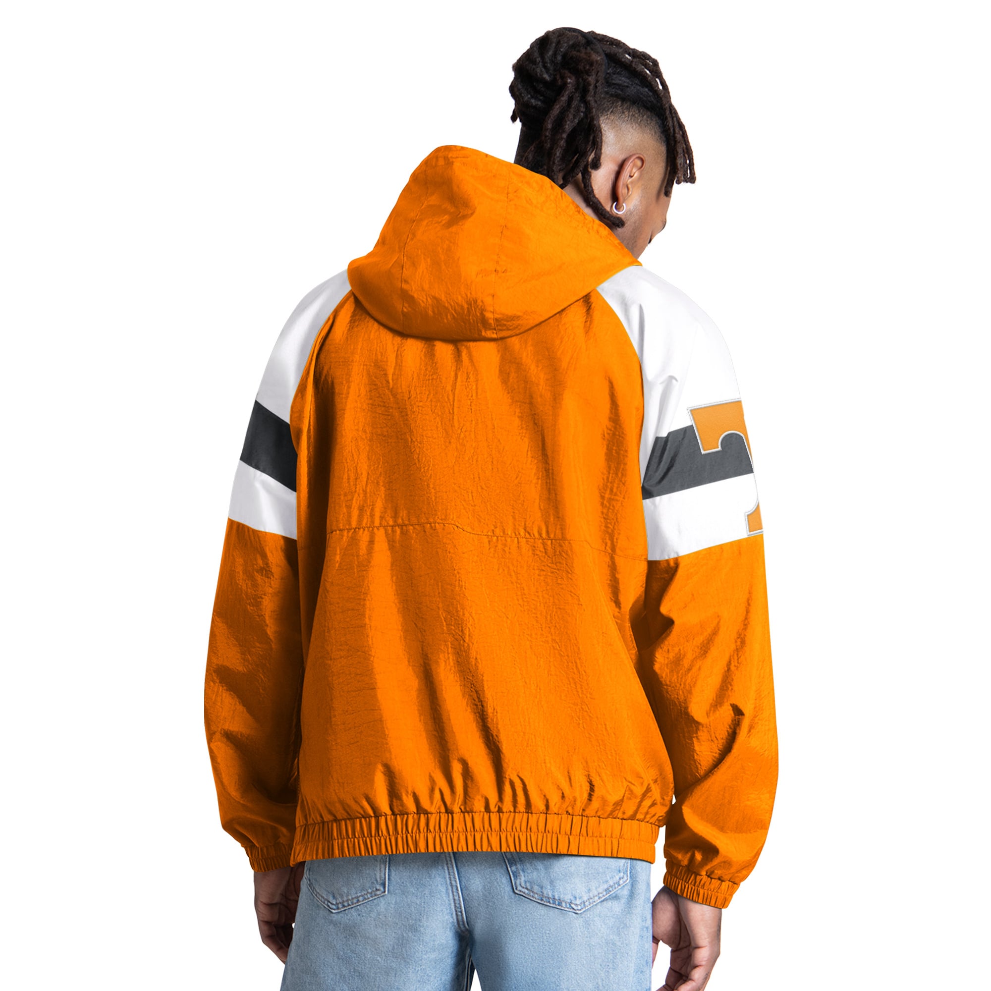Veste Starter Tennessee Orange Volunteers Street Cut à demi-zip pour homme