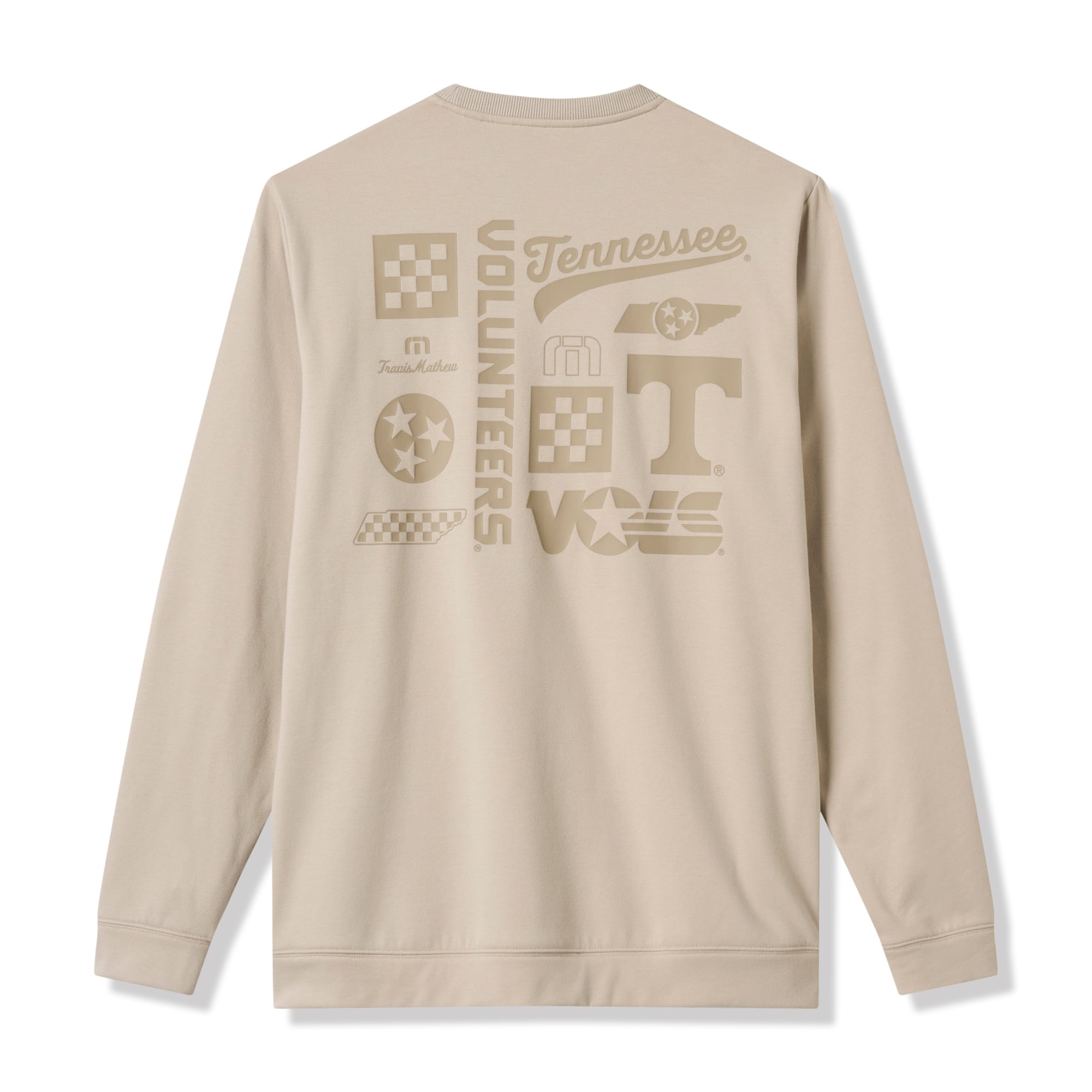 Sweat-shirt en polaire tri-blend beige TravisMathew Tennessee Volunteers Campus Hero pour homme