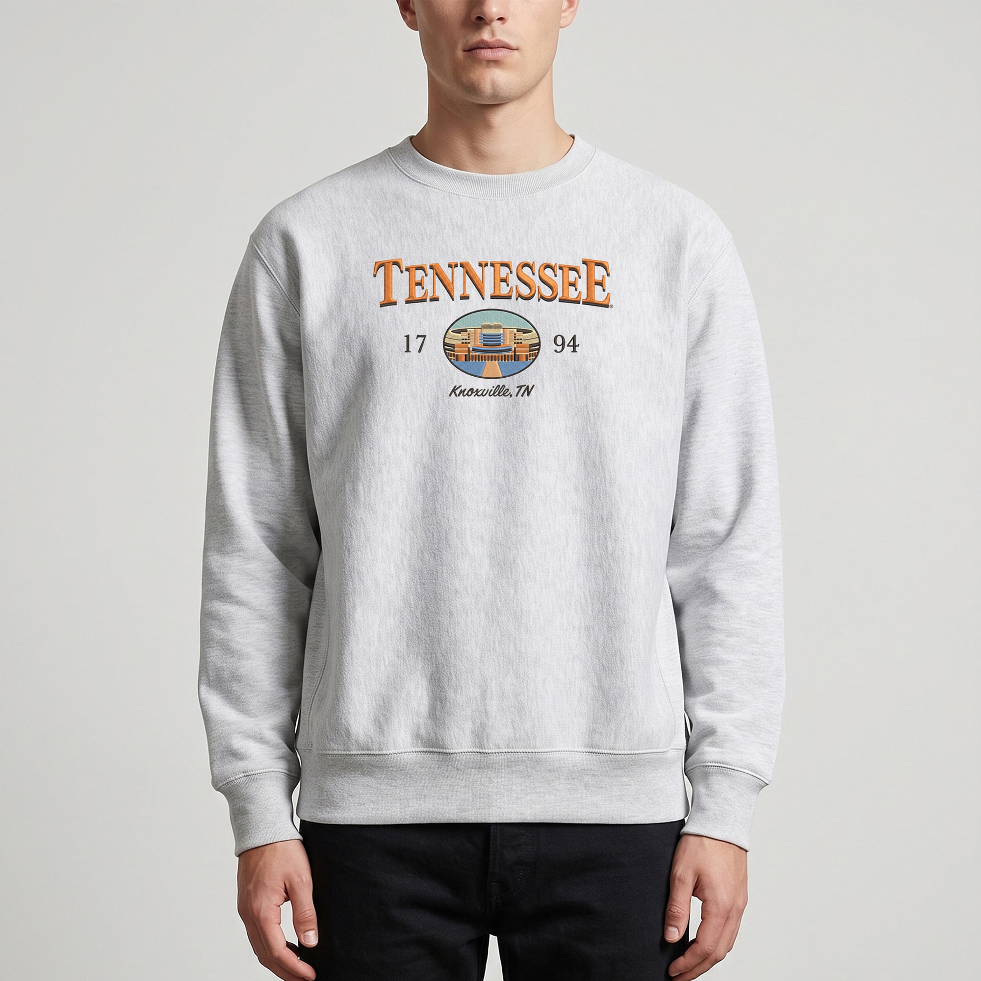 Sweat-shirt épais gris chiné pour homme Uscape Apparel Tennessee Volunteers New Heights