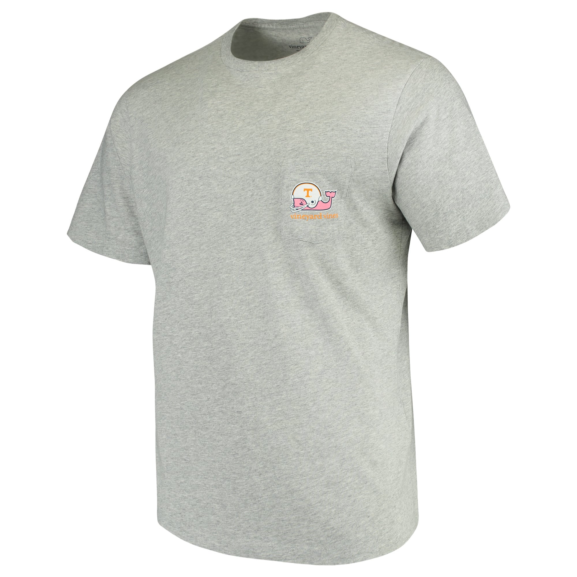 Men's Vineyard Vines Heathered Gray Tennessee Volunteers Pocket T
