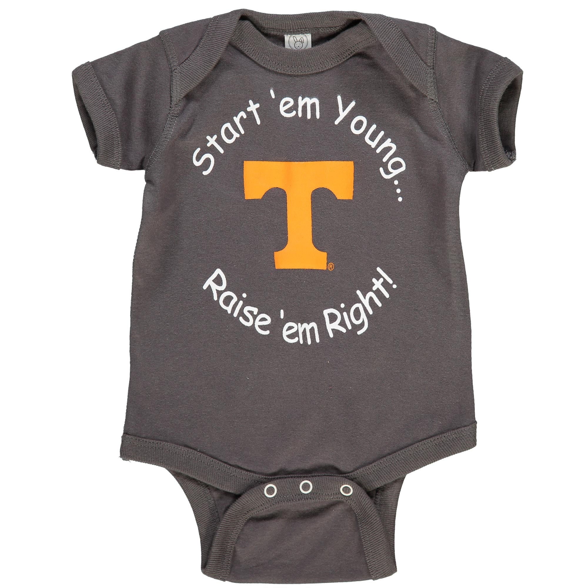 Newborn & Infant Little King Charcoal Tennessee Volunteers Start 'Em Young Bodysuit
