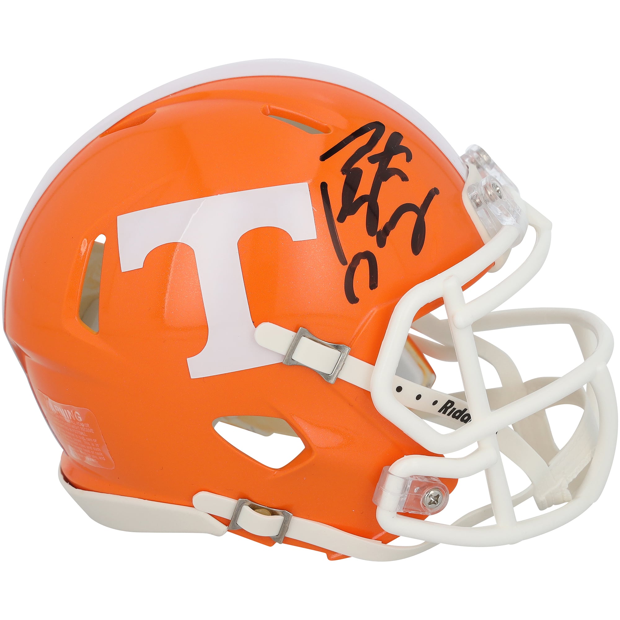 Mini-casque Riddell orange Speed ​​autographié par Peyton Manning (Tennessee Volunteers)