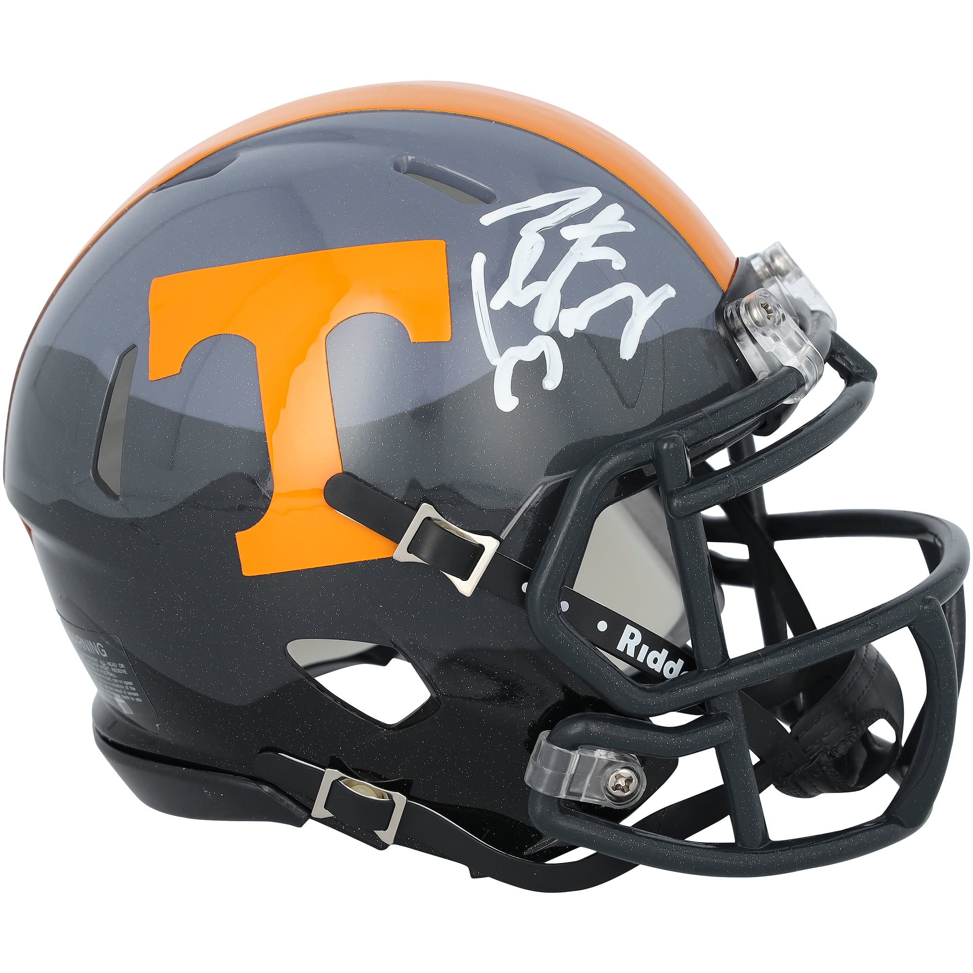 Casque Riddell Smoky Mountains Speed Mini dédicacé par Peyton Manning, Tennessee Volunteers