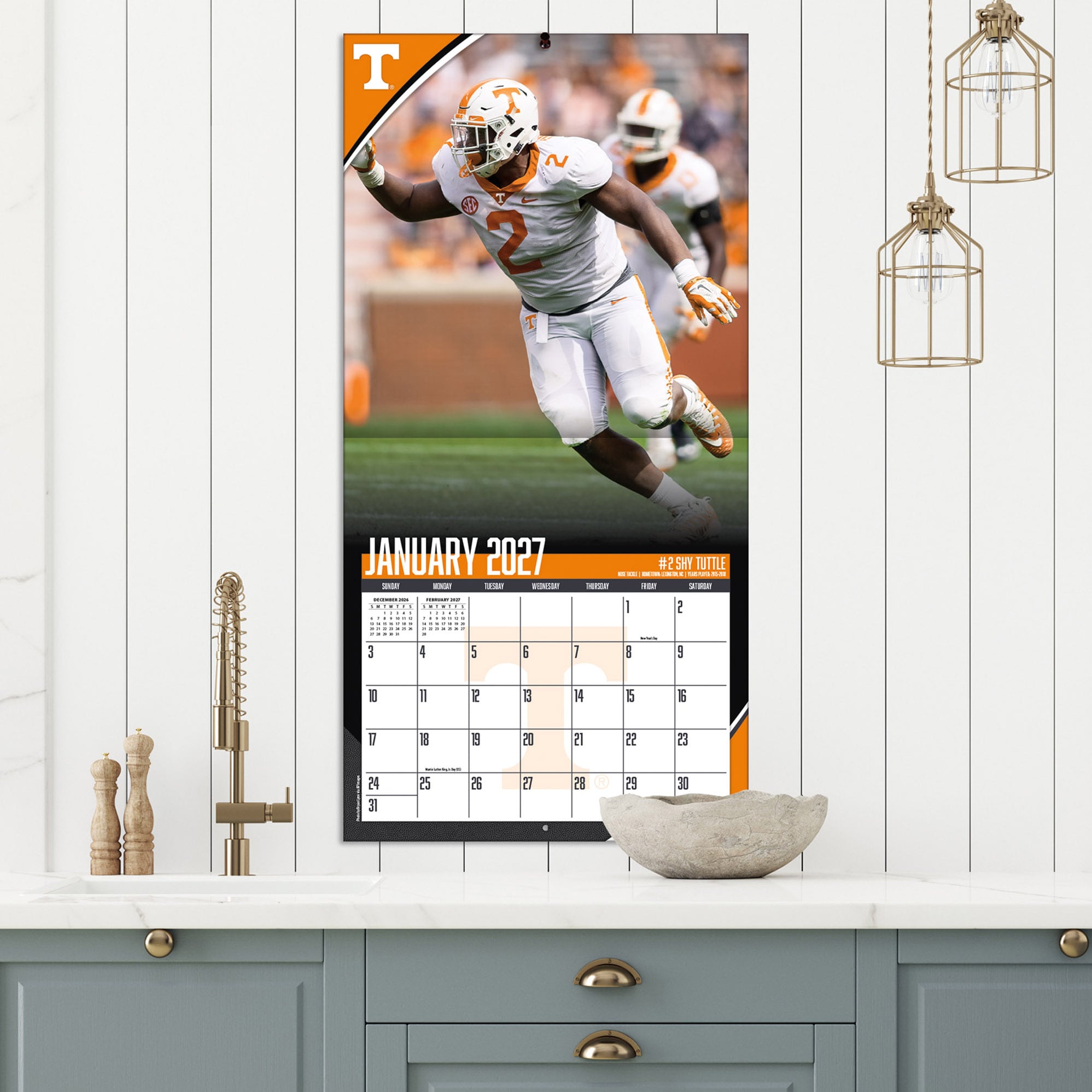 Tennessee Volunteers 2027 12” x 12” Team Wall Calendar