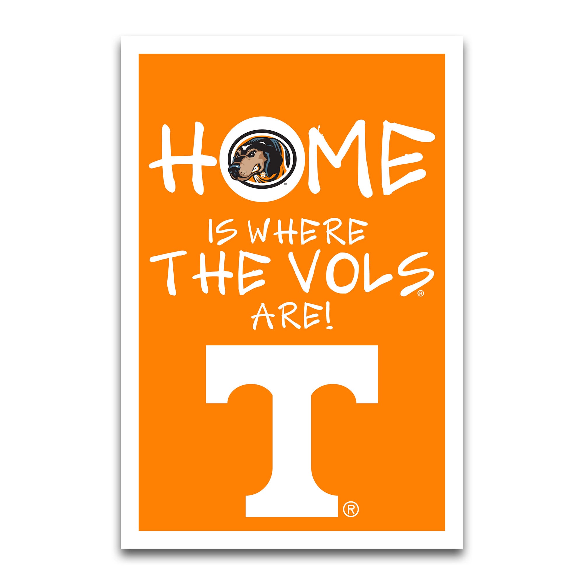 Drapeau de jardin « Tennessee Volunteers Home Is Where » (30 x 45 cm)