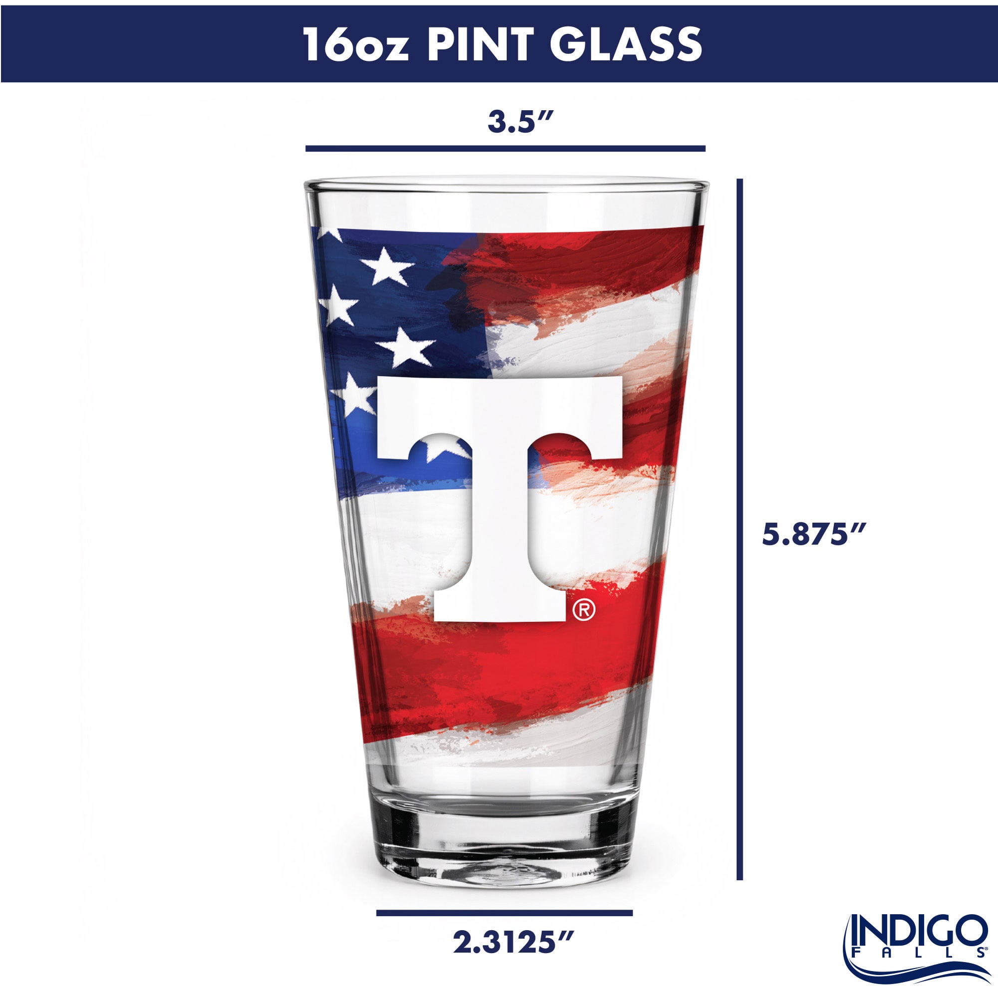 Tennessee Volunteers Two-Pack 16oz. Americana Pint Glass Set