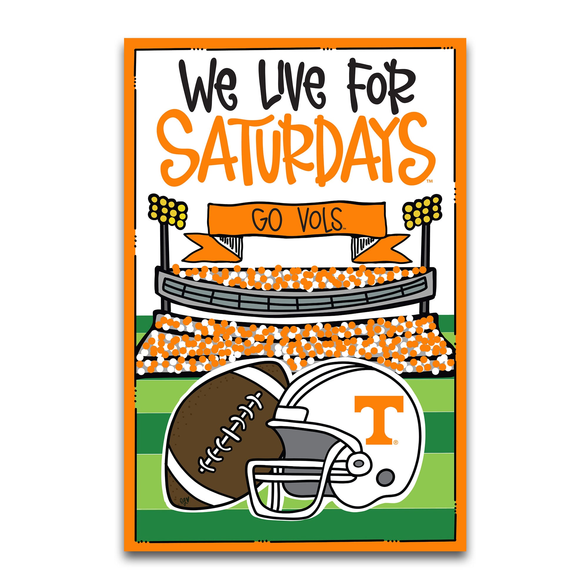 Drapeau de jardin « Tennessee Volunteers We Live For Saturdays » (30 x 45 cm)