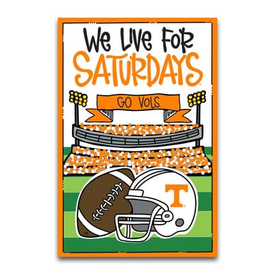 Drapeau de jardin « Tennessee Volunteers We Live For Saturdays » (30 x 45 cm)