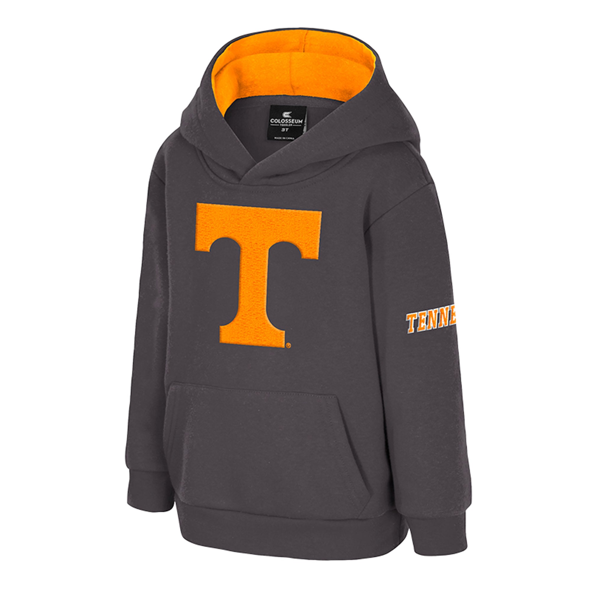 Toddler Colosseum Charcoal Tennessee Volunteers Big Logo Fleece Pullover Hoodie