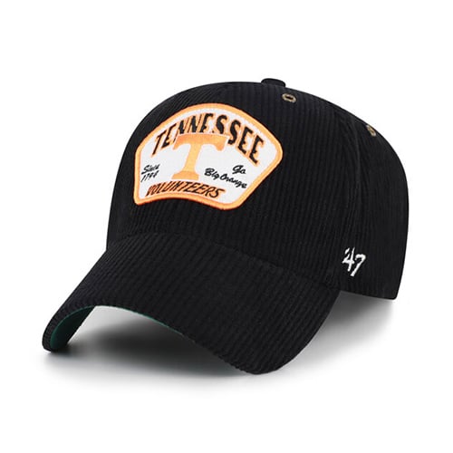 Casquette unisexe ajustable '47 Black Tennessee Volunteers Accordia en velours côtelé MVP