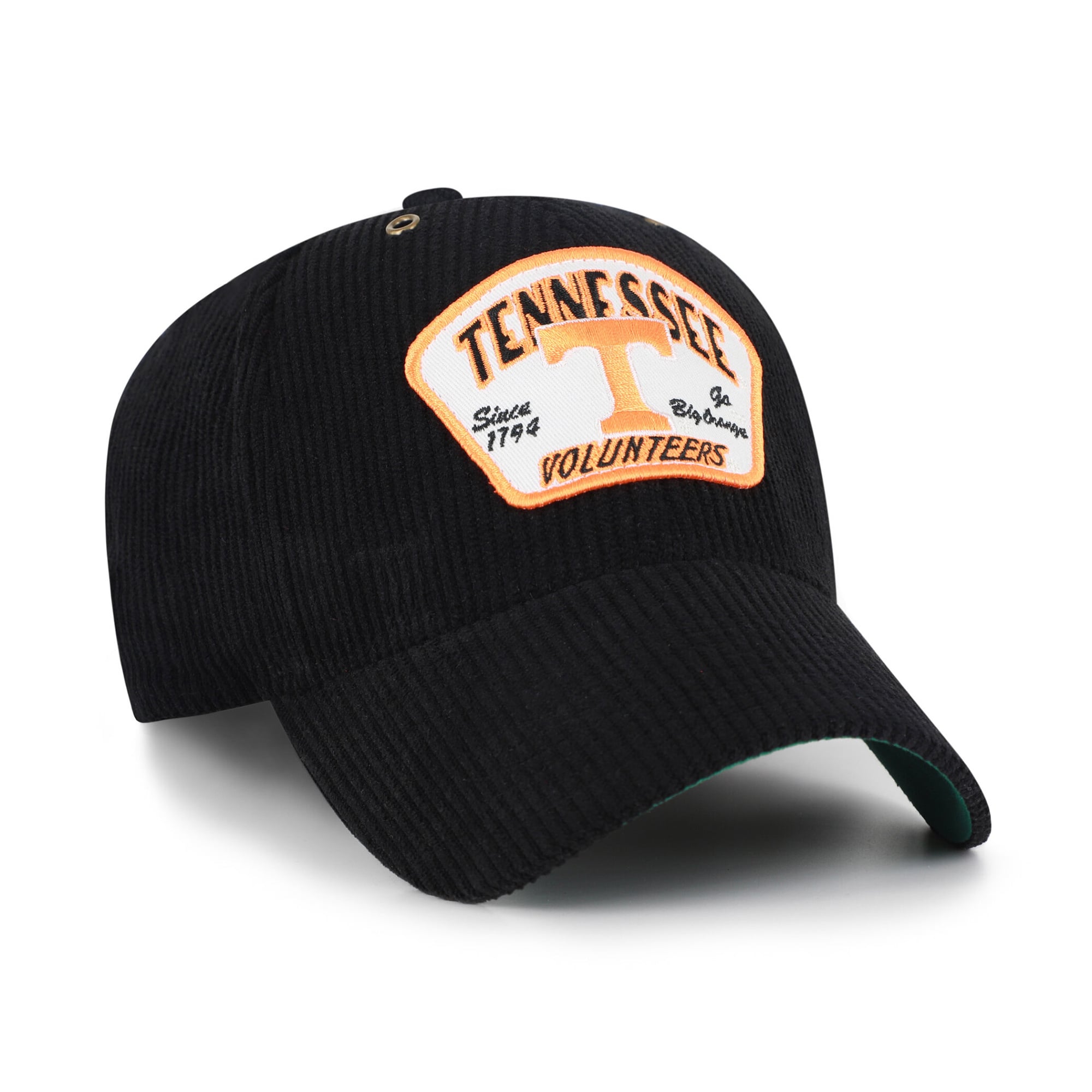 Casquette unisexe ajustable '47 Black Tennessee Volunteers Accordia en velours côtelé MVP